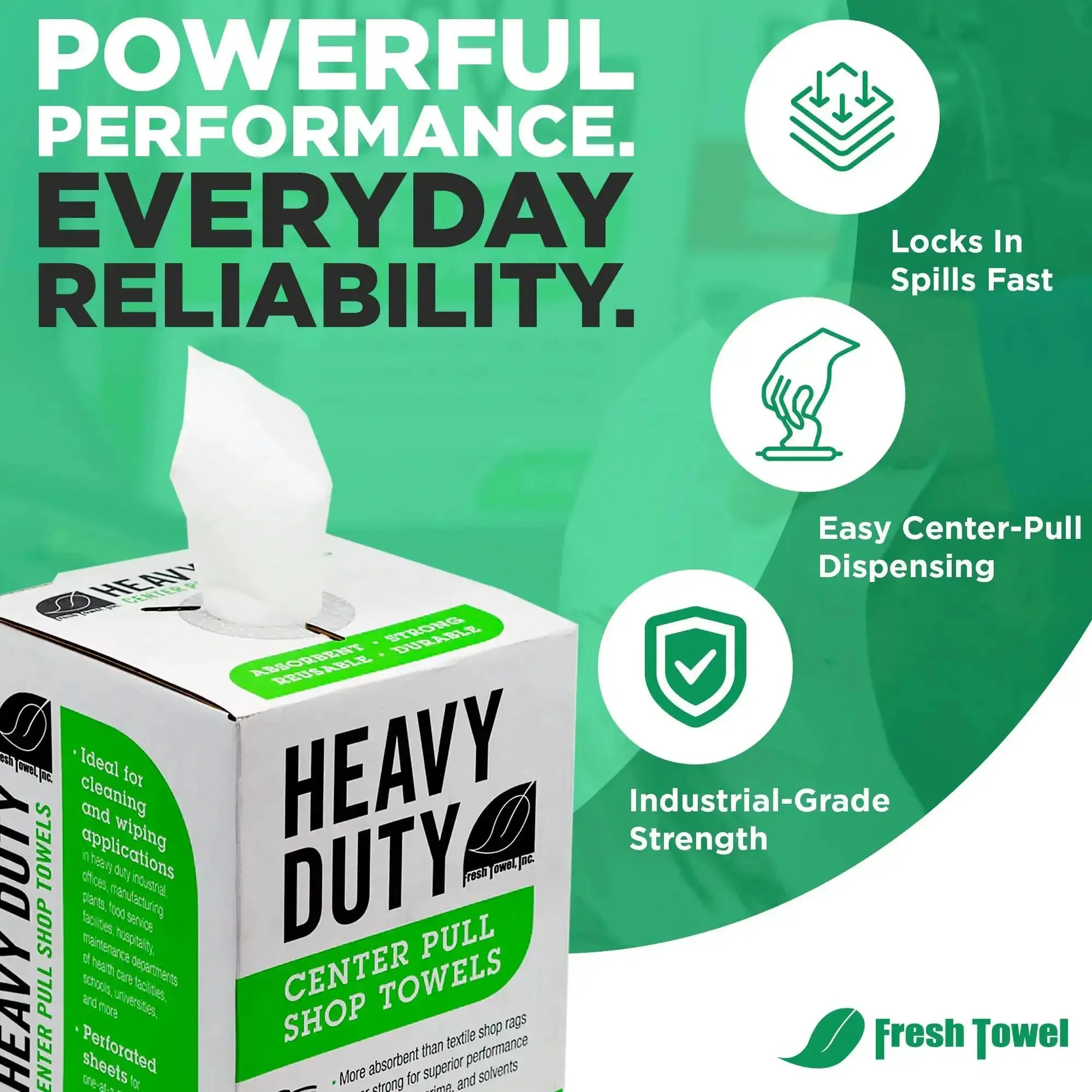 Heavy Duty Center Pull Shop Towels For Cleaning 160 Count White Disposable Cleaning Towels 9 By 12 Inches Grime Busting Wipes For Oil Grease Solvents Rags That Hold Up - Image 5