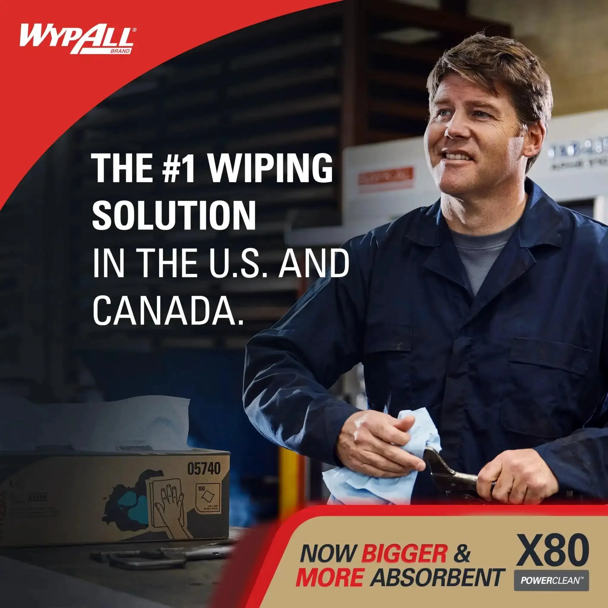Heavy Duty Cleaning Wipes Jumbo Roll With 455 Sheets Red Absorbs Water And Oil, Extended Use Cloths For Abrasive Surfaces And Machining Cleanup, Rugged Industrial Wipes Made For Tough Jobs - Image 10