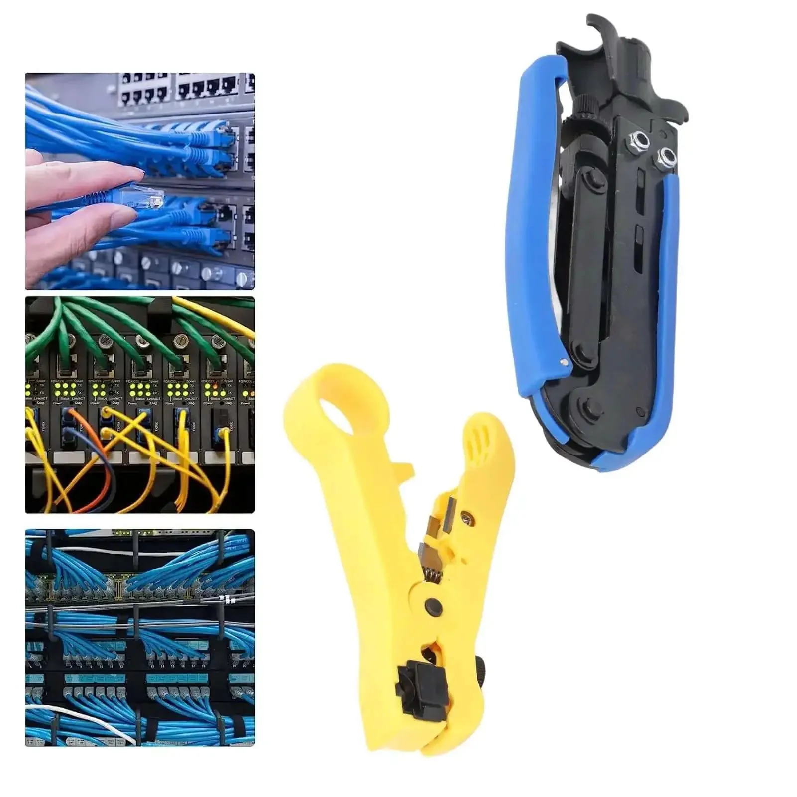 Heavy Duty Coaxial Cable Crimping Pliers Workhorse Set With Adjustable F Connector Crimper Stripping Pliers For RG6 RG59 RG11 Reversible Blades Anti Slip Handles Built For Satellite TV And CCTV Installations - Image 5