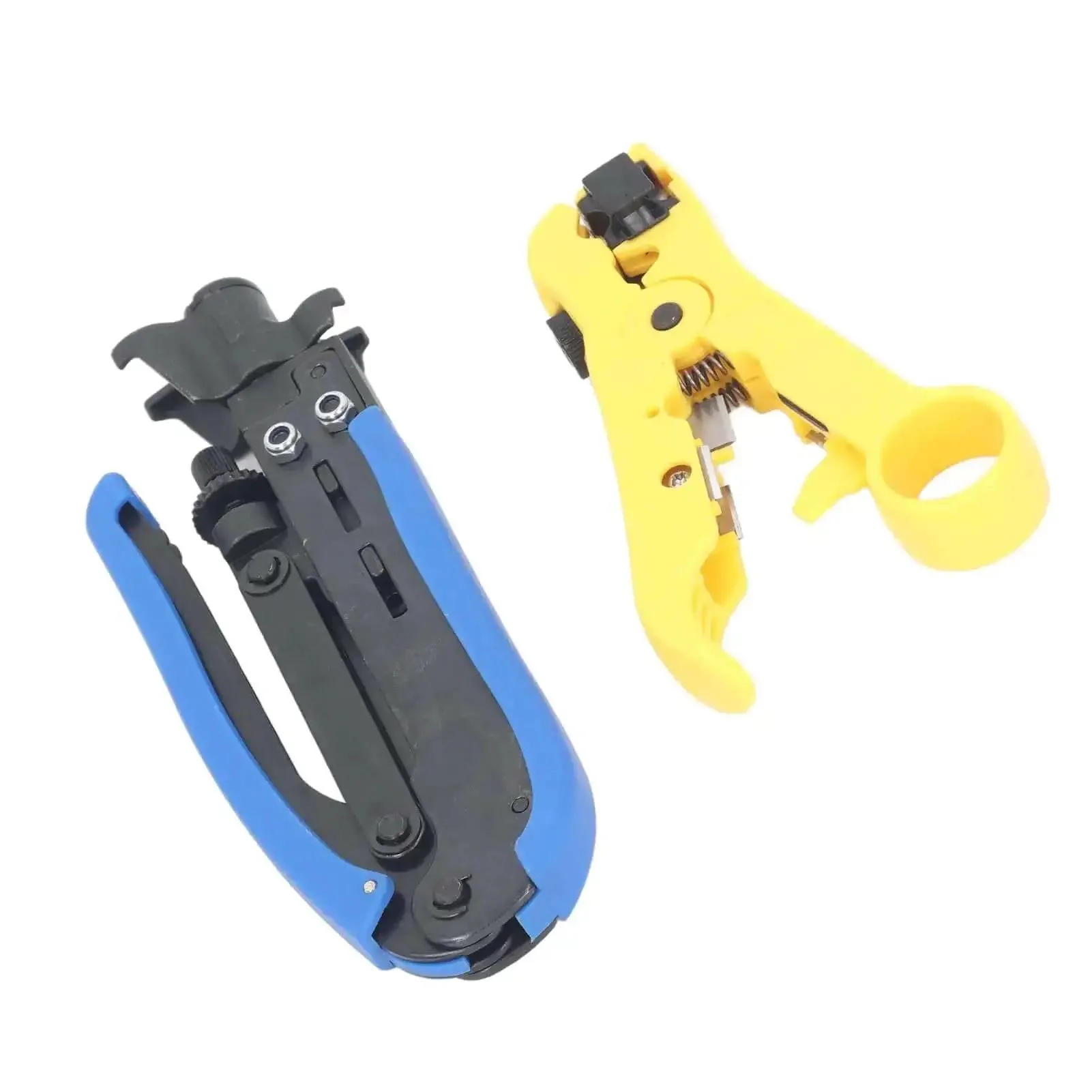 Heavy Duty Coaxial Cable Crimping Pliers Workhorse Set With Adjustable F Connector Crimper Stripping Pliers For RG6 RG59 RG11 Reversible Blades Anti Slip Handles Built For Satellite TV And CCTV Installations - Image 7