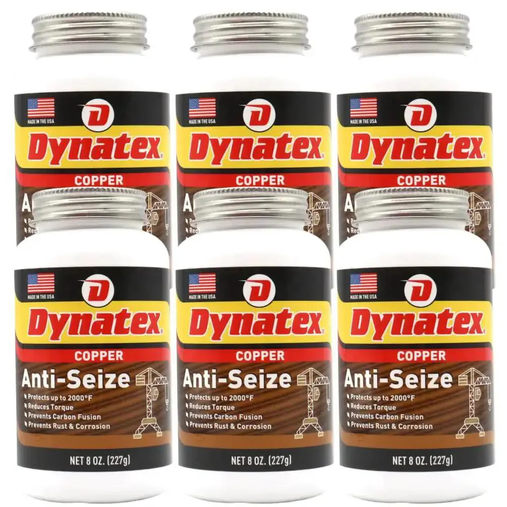 Heavy Duty Copper Anti Seize Paste 8 Oz Can Protects Against Extreme Heat Pressure Steam Water Prevents Galling Seizing Corrosion In Industrial Applications 6 Pack