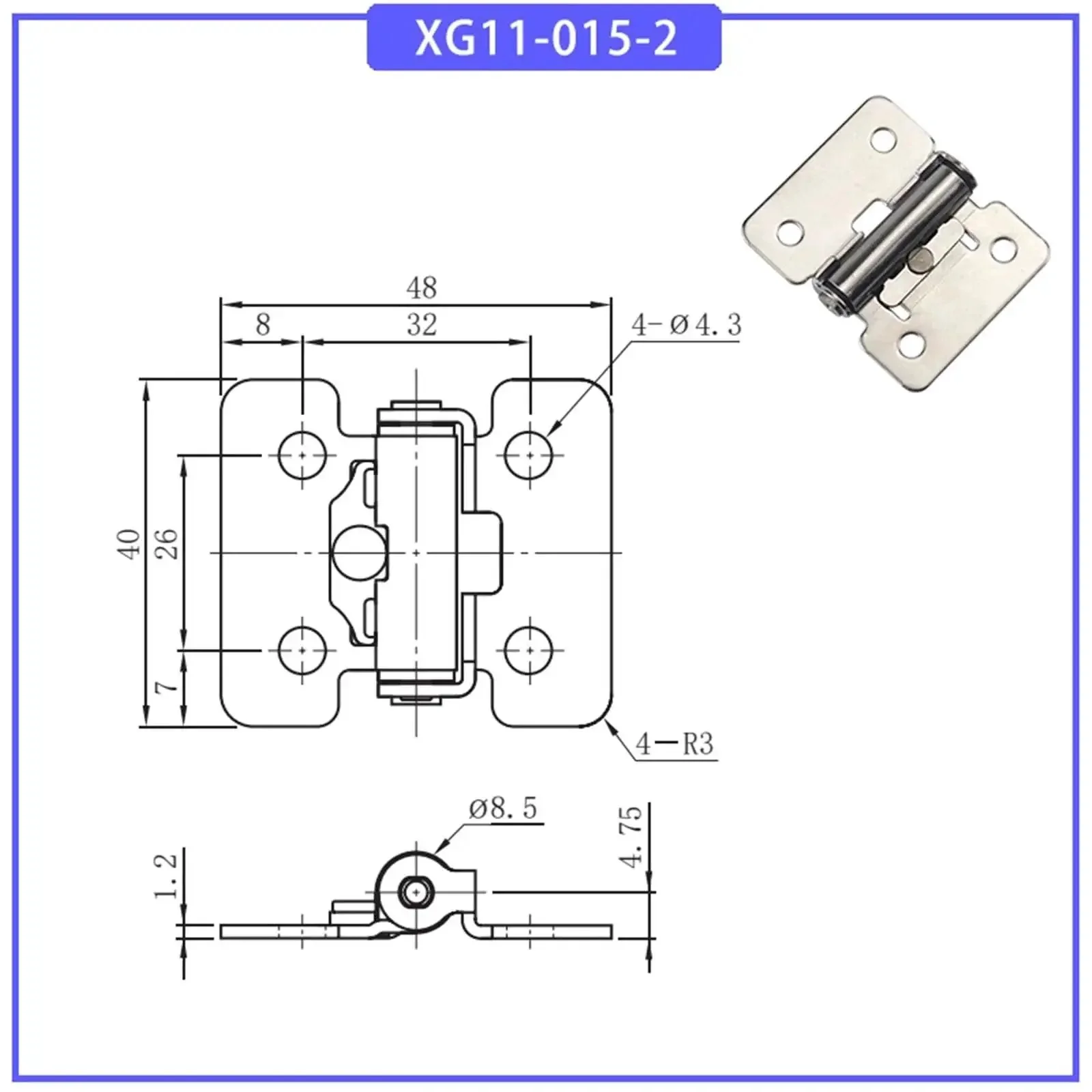 Heavy Duty Damping Hinge With Adjustable Torque For Cabinets And Foldable Doors, Smooth Soft Close, Self Closing, Durable Steel Hardware, 1 Piece Model XG11-015-2, Easy Install, Ideal For Kitchen And Office Cabinets - Image 5