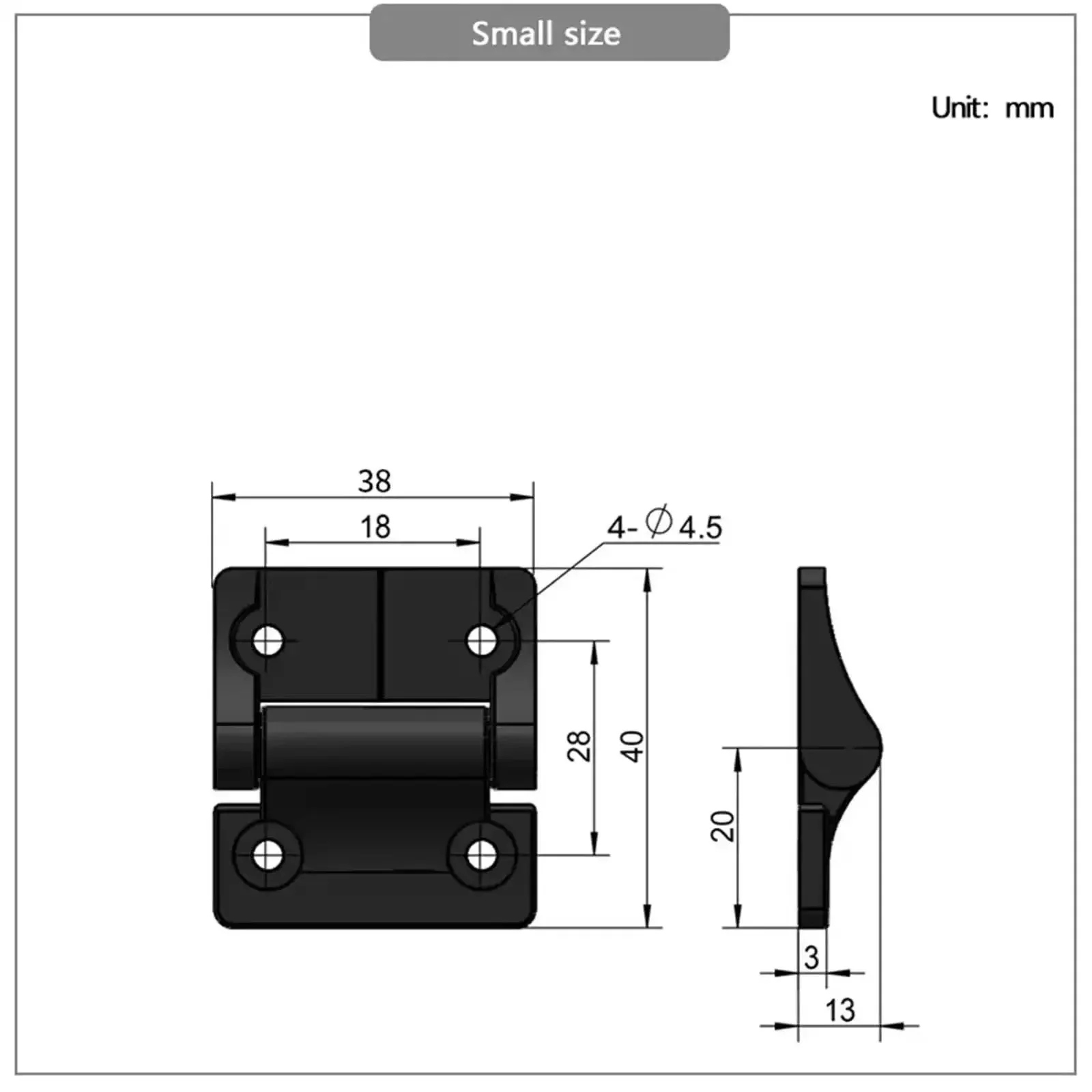 Heavy Duty Damping Torque Gate Hinge With Adjustable Stop Positioning And Load Bearing For Cabinets And Gates Silver Finish 1 Piece 2.3 N.m Torque Arbitrary Stop System - Image 2