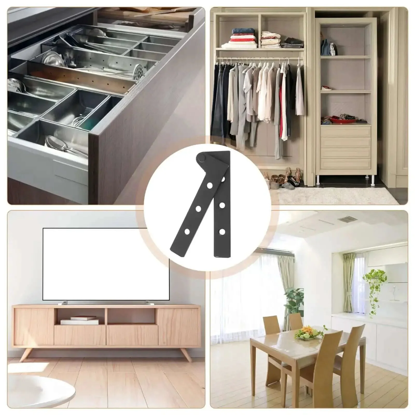 Heavy Duty Detachable Pivot Door Hinges Concealed Cabinet Hardware Stainless Steel Locking Hinge For Secret Doors And Cabinets Easy Install Universal Hinges Compatible Built Tough And Durable - Image 4