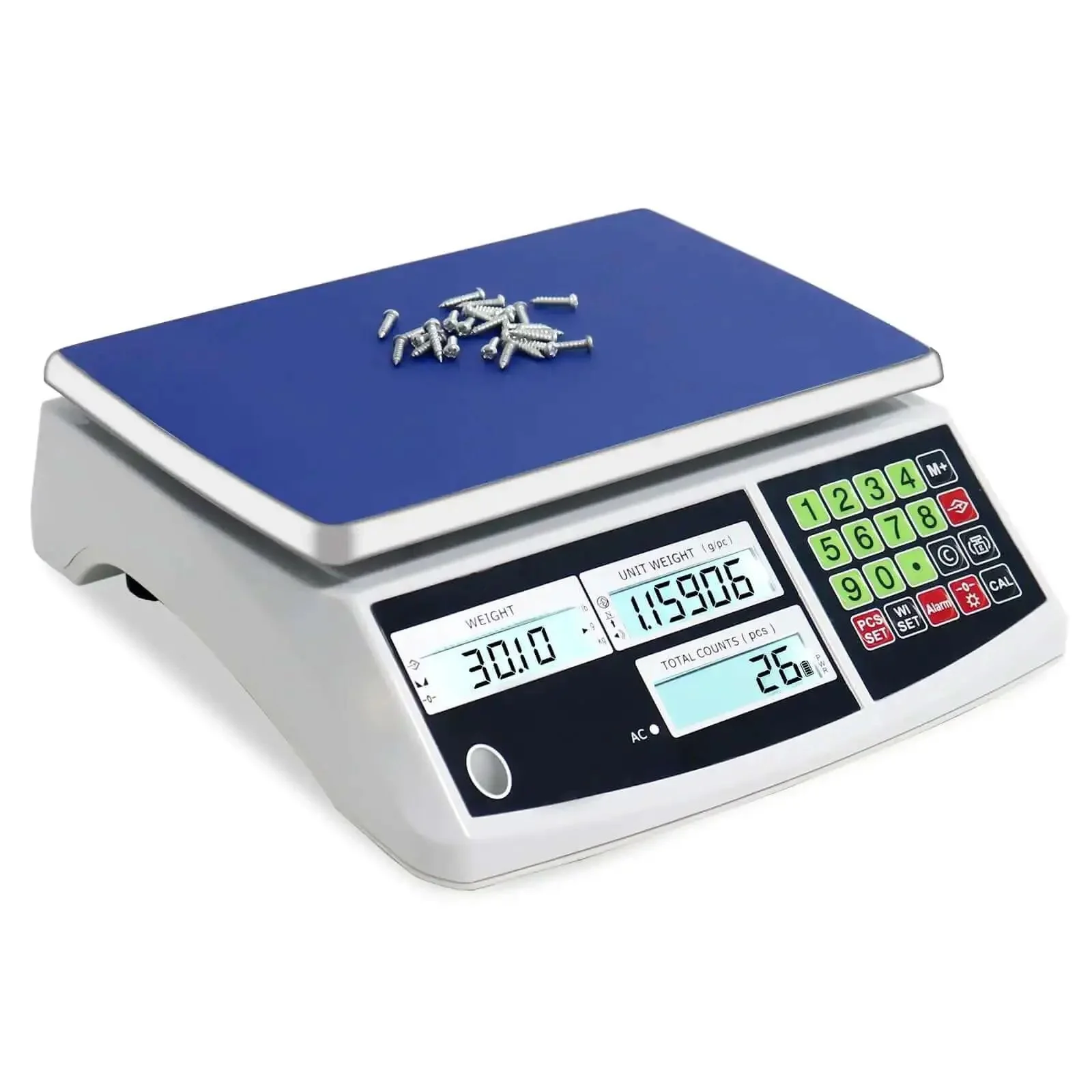 Heavy Duty Digital Counting Scale 30Kg 66Lb With Zero Point One Gram Precision For Coins And Parts Switchable Grams Kilograms Pounds Units Alarm Mode Inventory Tracking Two Tray Colors Shipped Randomly