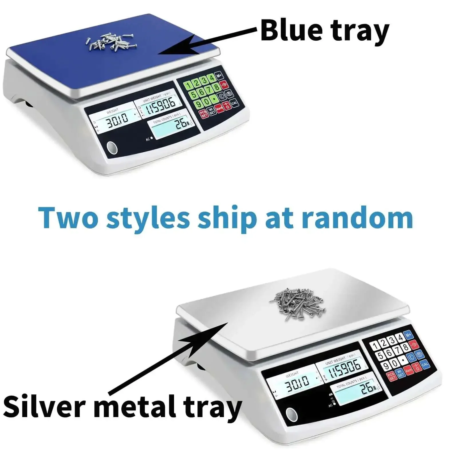 Heavy Duty Digital Counting Scale 30Kg 66Lb With Zero Point One Gram Precision For Coins And Parts Switchable Grams Kilograms Pounds Units Alarm Mode Inventory Tracking Two Tray Colors Shipped Randomly - Image 7