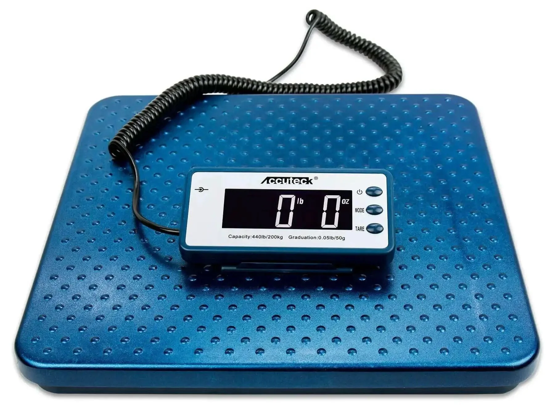 Heavy Duty Digital Shipping Scale With 440 Lb Capacity And 0.05 Lb Precision Die Cast Metal Platform For Oversize Boxes And Pallets Measures In Lb Oz And Kg Energy Saving LCD Display Tare And Mode Functions For Easy Accurate Weighing