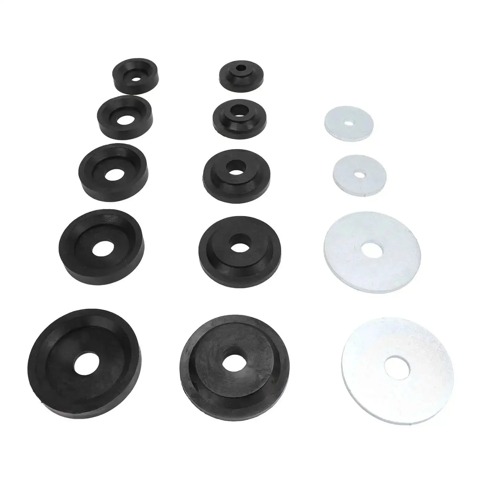 Heavy Duty Dimple Die Set Kit With Carbon Steel Dies And Backing Plates For Sheet Metal, Five Die Sizes 1.115, 1.362, 1.687, 1.937, 2.375 Inches, Built For Hydraulic Punch Driver, Pro Grade Quality, Adds Raised Dimples And Extra Rigidity - Image 2