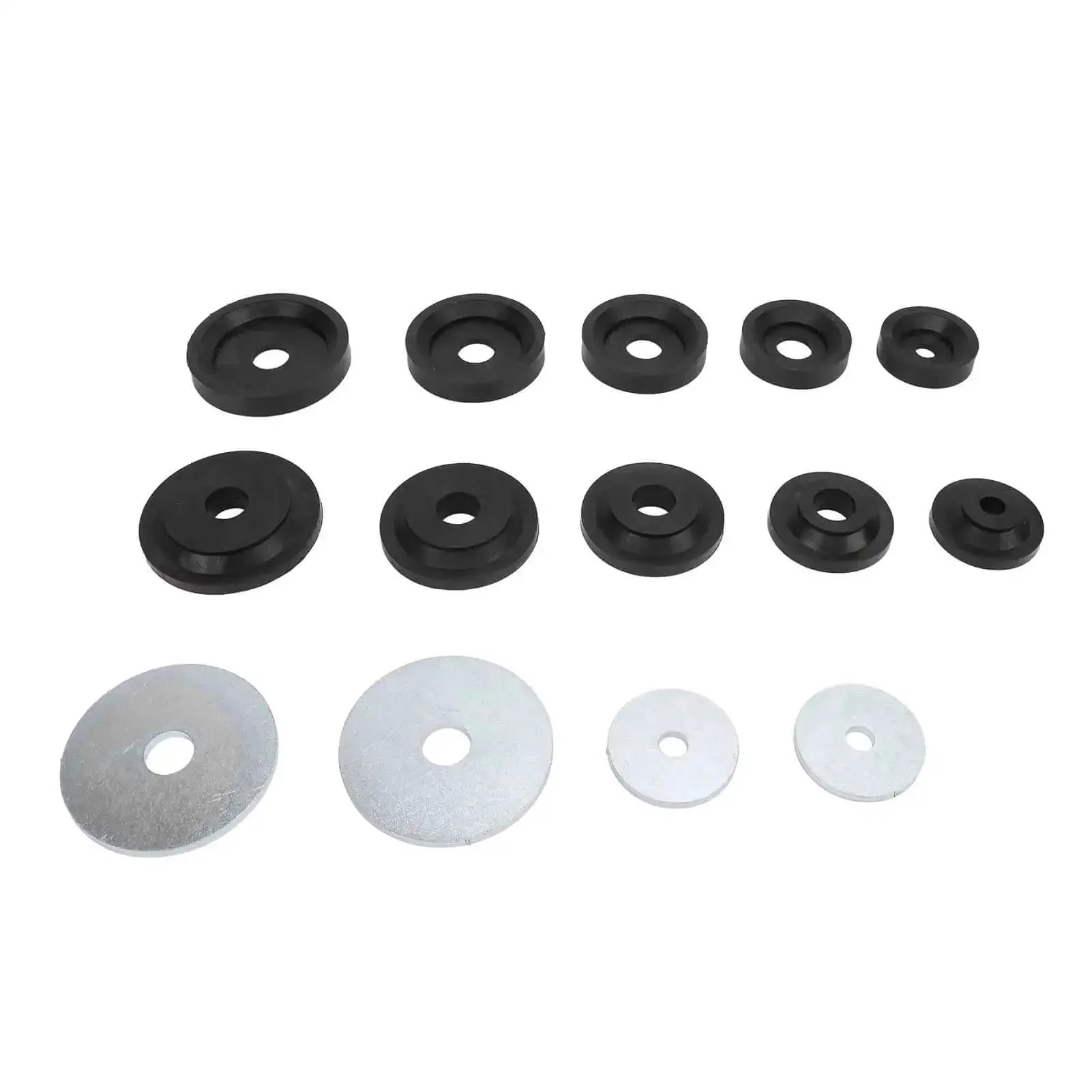 Heavy Duty Dimple Die Set Kit With Carbon Steel Dies And Backing Plates For Sheet Metal, Five Die Sizes 1.115, 1.362, 1.687, 1.937, 2.375 Inches, Built For Hydraulic Punch Driver, Pro Grade Quality, Adds Raised Dimples And Extra Rigidity - Image 3