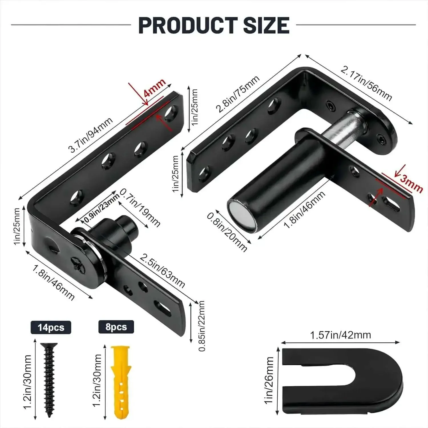 Heavy Duty Double Acting Saloon Door Hinge With Gravity Self Closing For Cafe Or Bar Swing Door 304 Stainless Steel 50 Lbs Load Bearing Self Returning Action Easy One Door Install - Image 4