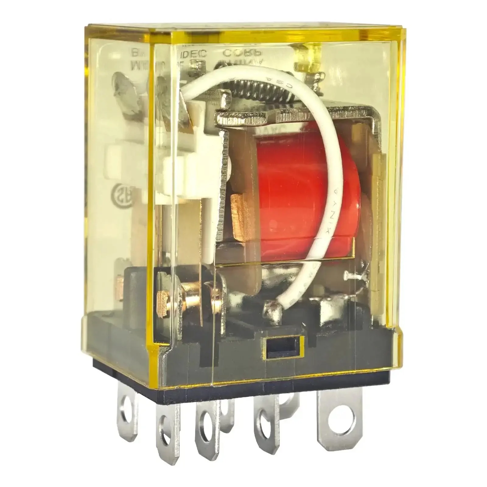 Heavy Duty DPDT Power Relay 110 120V AC 10 Amp Plug In Coil With Blade Terminals For Easy Install And High Capacity Switching In Industrial And Commercial Use - Image 2