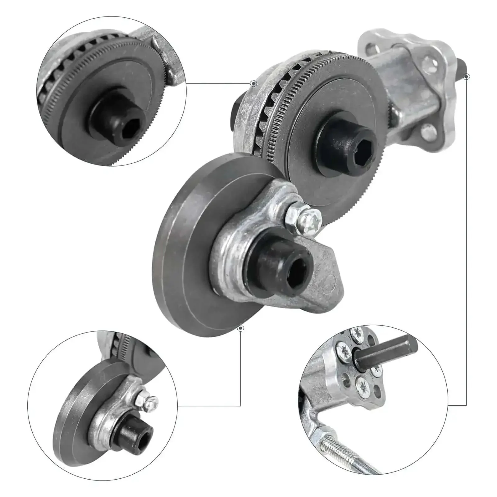 Heavy Duty Drill Nibbler Attachment For Electric Drills Sheet Metal Cutter Tool Adapter That Cuts Aluminum Iron Steel And More Smooth Precision Cutting Easy Install Durable Gear Design Wide Drill Compatibility - Image 3