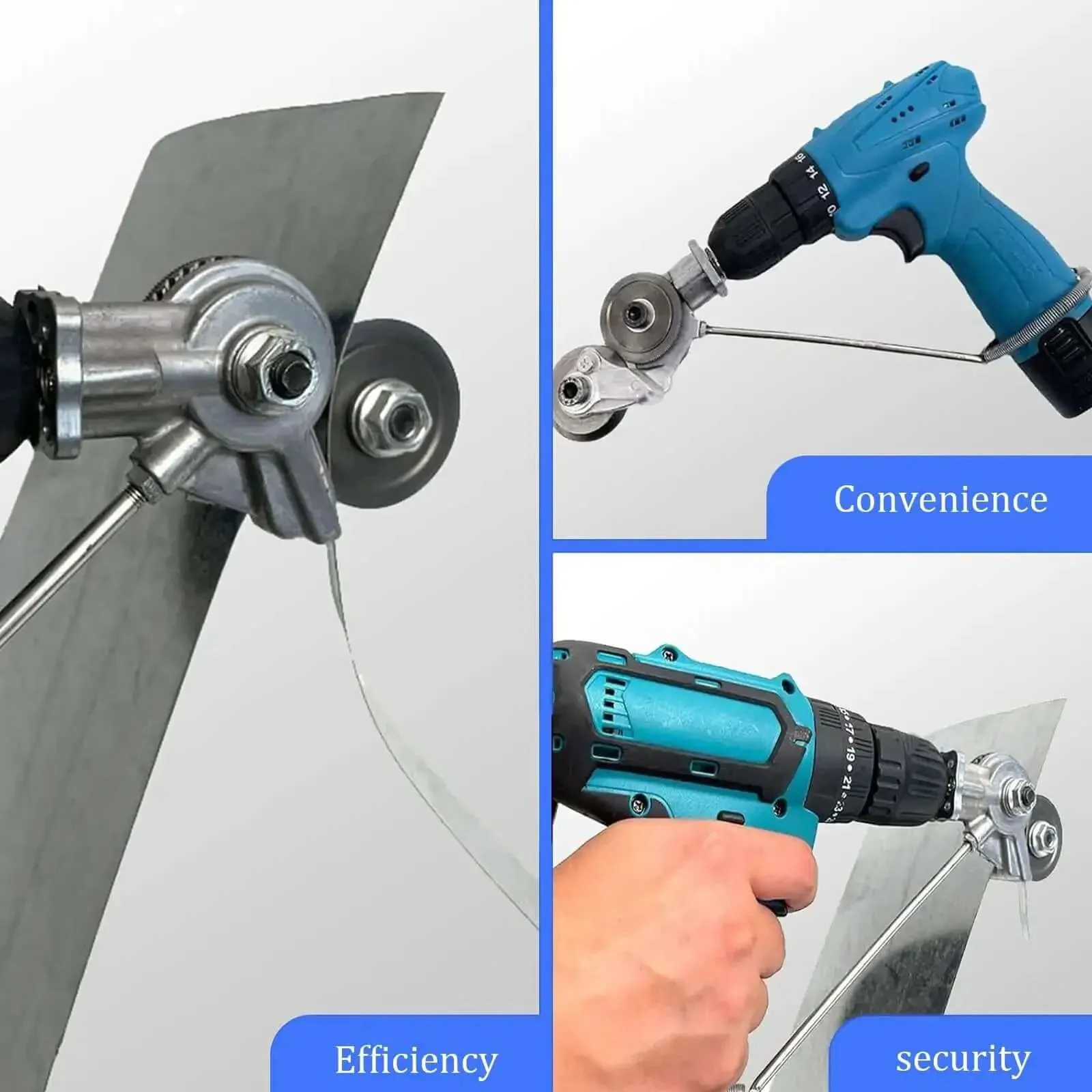 Heavy Duty Drill Nibbler Attachment For Electric Drills Sheet Metal Cutter Tool Adapter That Cuts Aluminum Iron Steel And More Smooth Precision Cutting Easy Install Durable Gear Design Wide Drill Compatibility - Image 5
