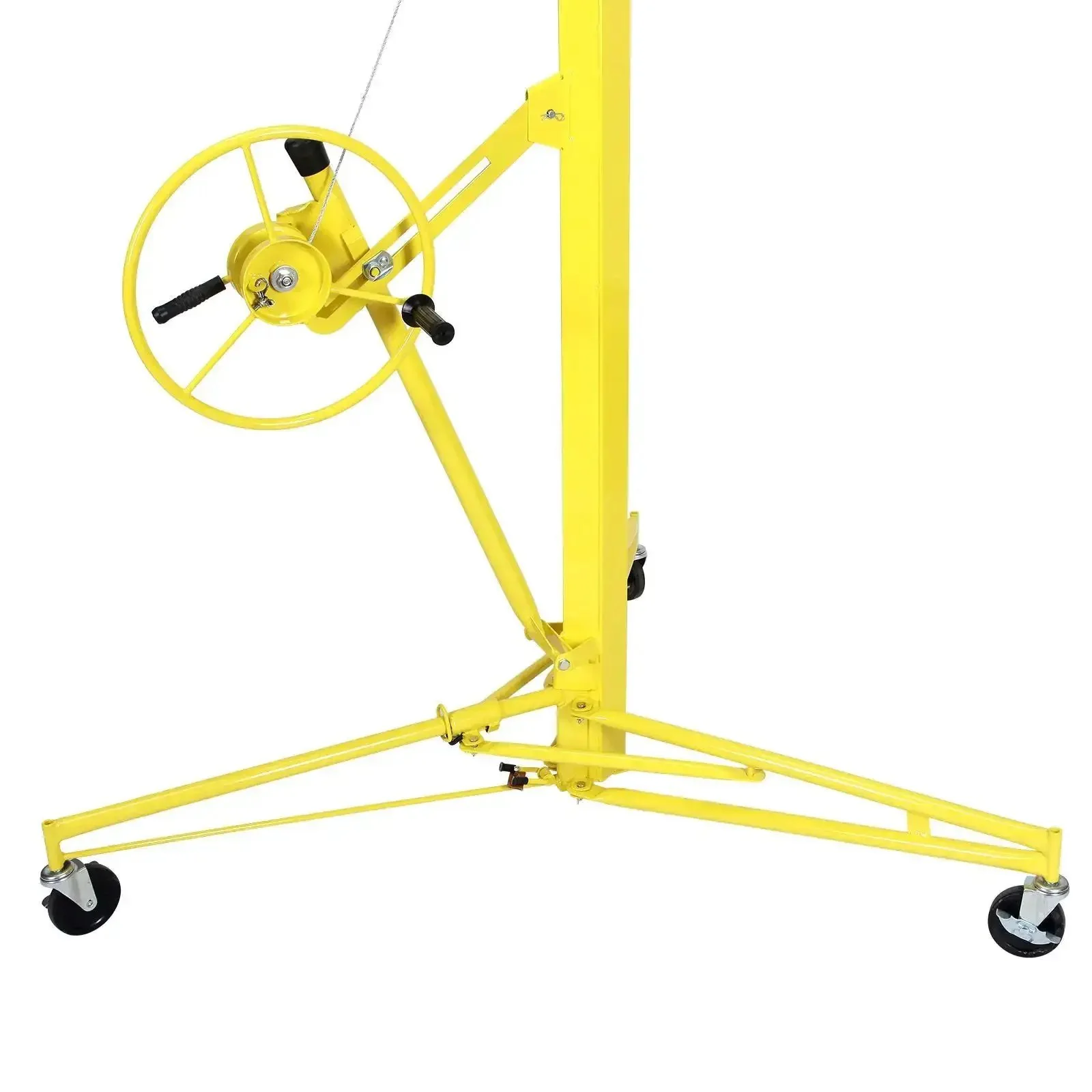 Heavy Duty Drywall Lift Panel Hoist For 16Ft Ceilings And 19Ft Walls 150 Lbs Capacity Rollable With Caster Wheels Tool Free Assembly Lockable Construction Cart For Sheetrock And Cabinet Lifting - Image 3
