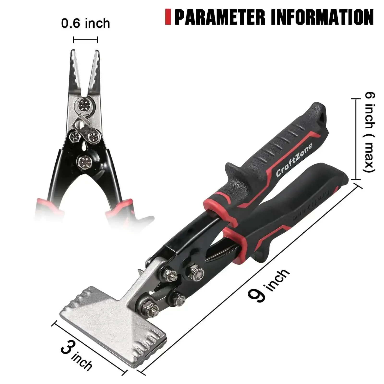 Heavy Duty Duckbill Sheet Metal Pliers 3 Inch Hand Seamer And Straight Bender With Ergonomic Grip And Smooth Jaw For HVAC Projects Perfect For Flattening 18 Gauge Galvanized 30 Gauge Stainless Or Cold Rolled Steel - Image 6