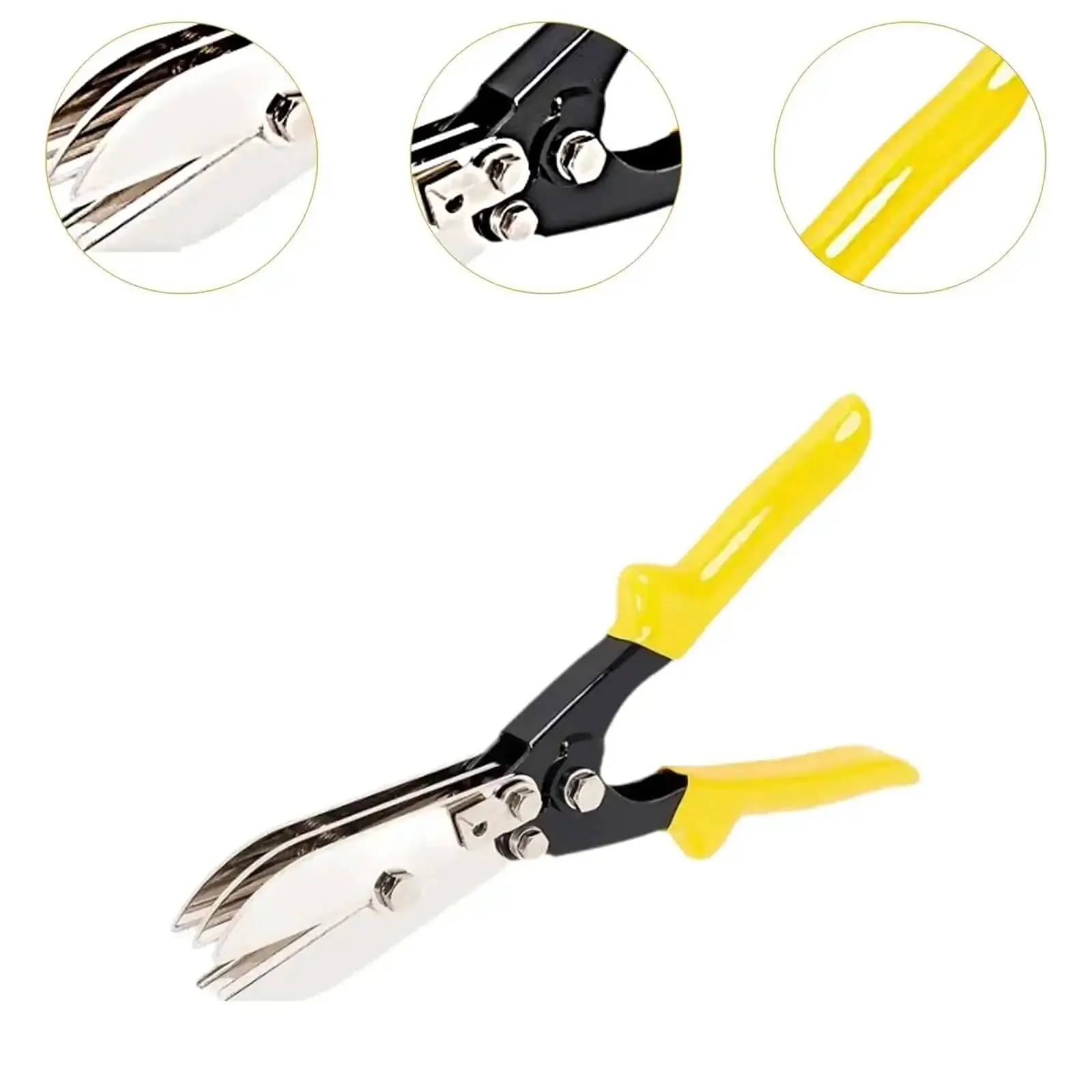 Heavy Duty Duct Crimping Tool For 24 To 28 Gauge Sheet Metal With Five Cutter Gutter Crimper For Downspout And HVAC Ductwork, Rust Resistant Bright Electroplated Carbon Steel With Ergonomic Handles For Reliable, Precise Crimps - Image 4
