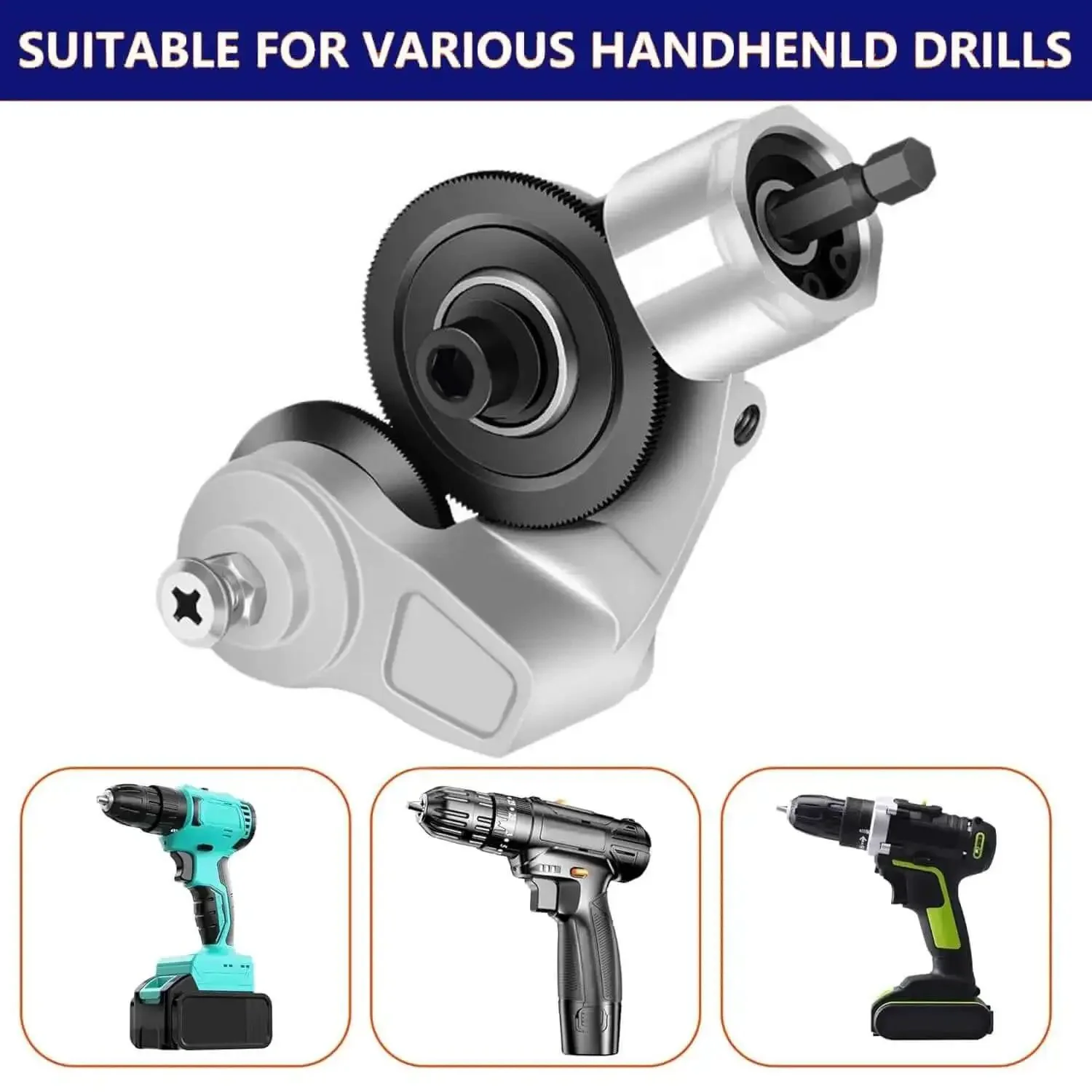 Heavy Duty Electric Drill Plate Cutter For Sheet Metal Cutting With Adapter Capable Of Cutting Aluminum Steel Copper And Iron In One Handy Tool Built From Premium Steel And Aluminum Alloy For Daily Rigorous Use - Image 4
