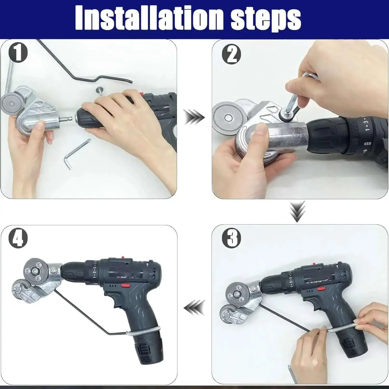 Heavy Duty Electric Drill Plate Cutter For Sheet Metal Cutting With Adapter Capable Of Cutting Aluminum Steel Copper And Iron In One Handy Tool Built From Premium Steel And Aluminum Alloy For Daily Rigorous Use - Image 5