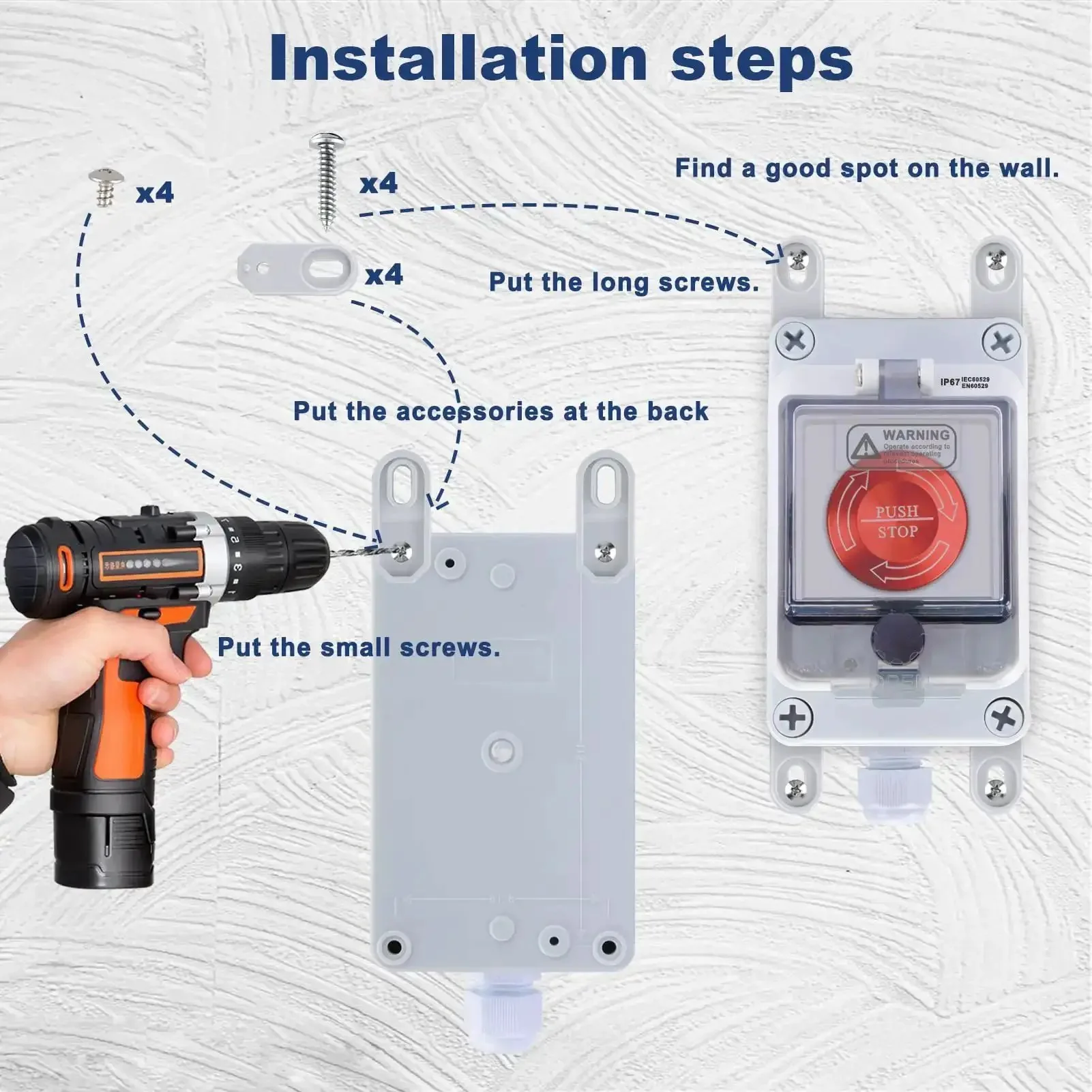 Heavy Duty Emergency Stop Button With Enclosure 10A 440V Industrial Shut Off Switch IP65 Waterproof E Stop Push Button Aluminum Housing Built For Tough Environments - Image 3