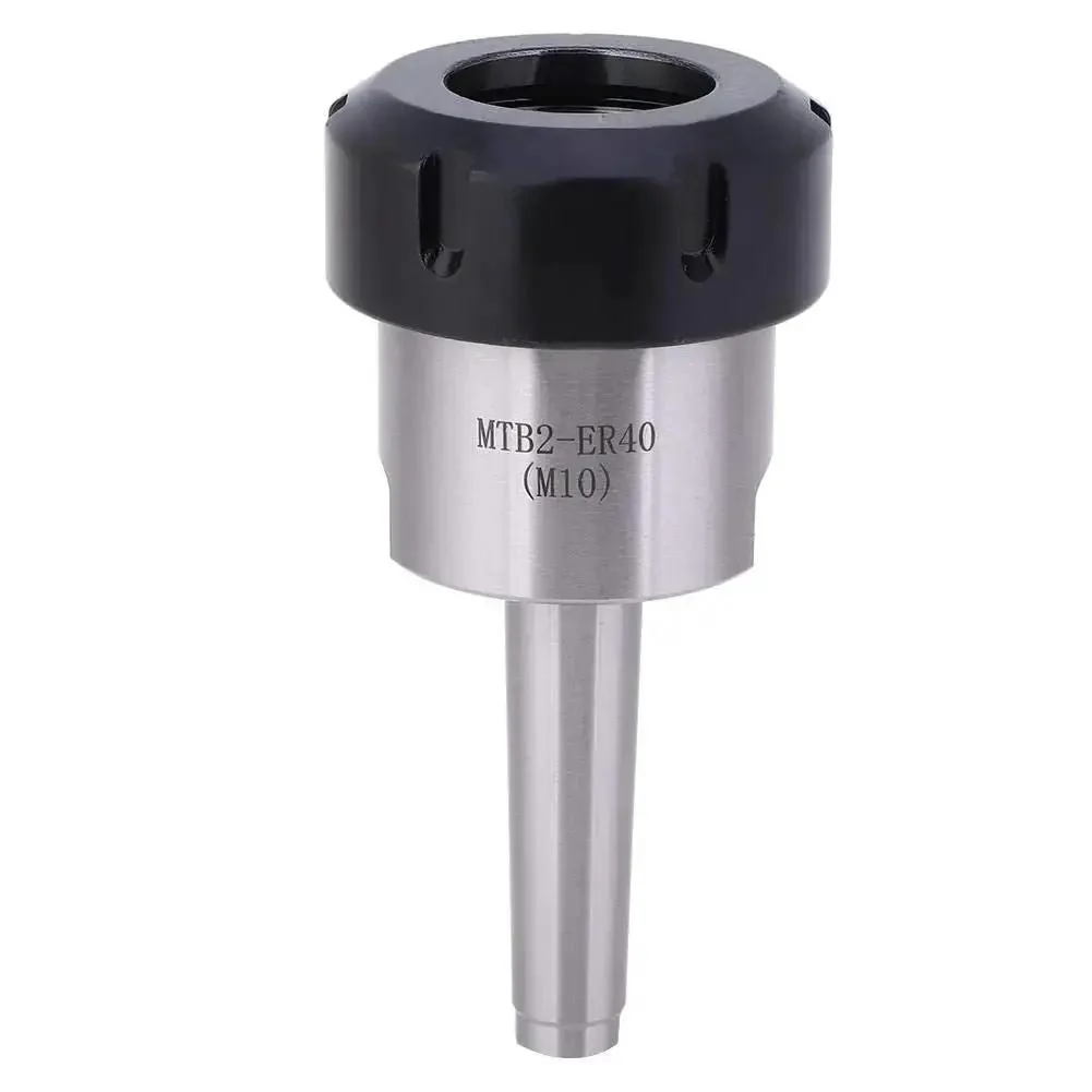 Heavy Duty ER40 Collet Chuck Holder With MT2 Morse Taper Shank For CNC Lathe M10 Clamp Carbon Steel Hardened And Ground Built Tough Wide Clamping Range For Precision Machining And Versatile CNC Ops