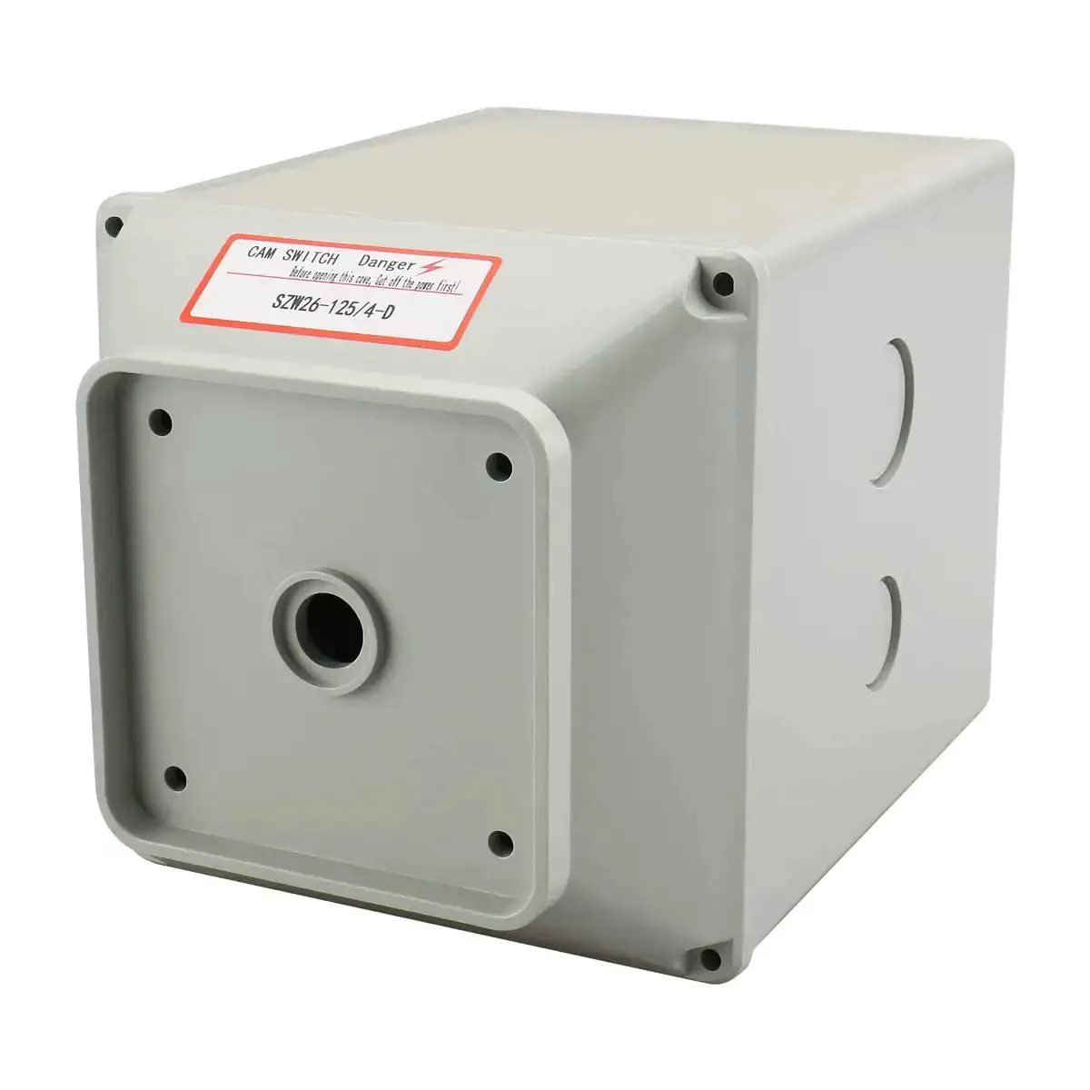 Heavy Duty Exterior Enclosure Box For 125A Universal Rotary Changeover Cam Switch LW28 125 4 Two Three Four Pole Outer Size 190 By 133 By 133 Millimeters 660V Rated Industrial Panel Mount Safety Box