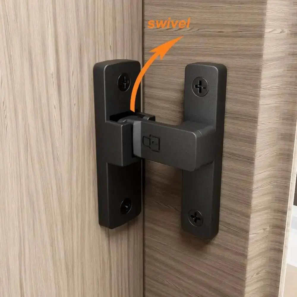 Heavy Duty Flip Latch Lock For Gates Barns Garages Fences And Cabinets 90 Degree And 180 Degree Sliding Or Swinging Door Latch Bolt Zinc Alloy Black With Luminous Glow - Image 4