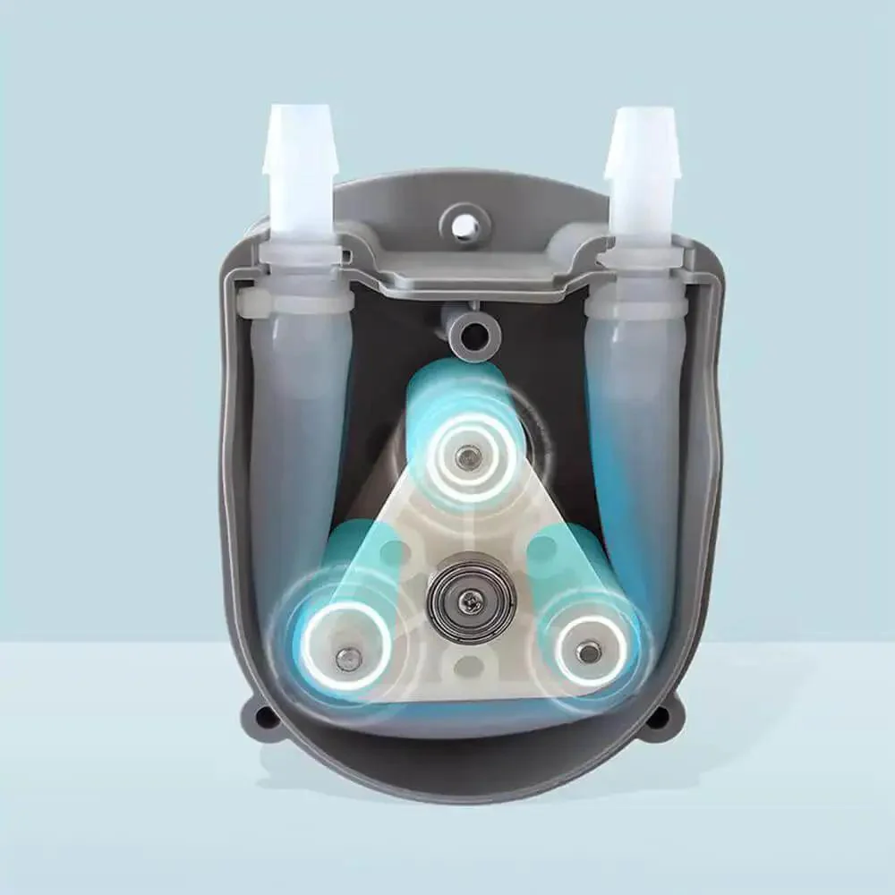 Heavy Duty Flow Peristaltic Pump With 8000 mL Per Minute Capacity And 12V Or 24V DC Motor Options For Food Grade Viscous Liquids Like Juice, Syrup, Coffee, Milk, Filling Machines And Quick Transfer, Compatible With 9.6 by 16 mm And 12.7 by 19.1mm - Image 4
