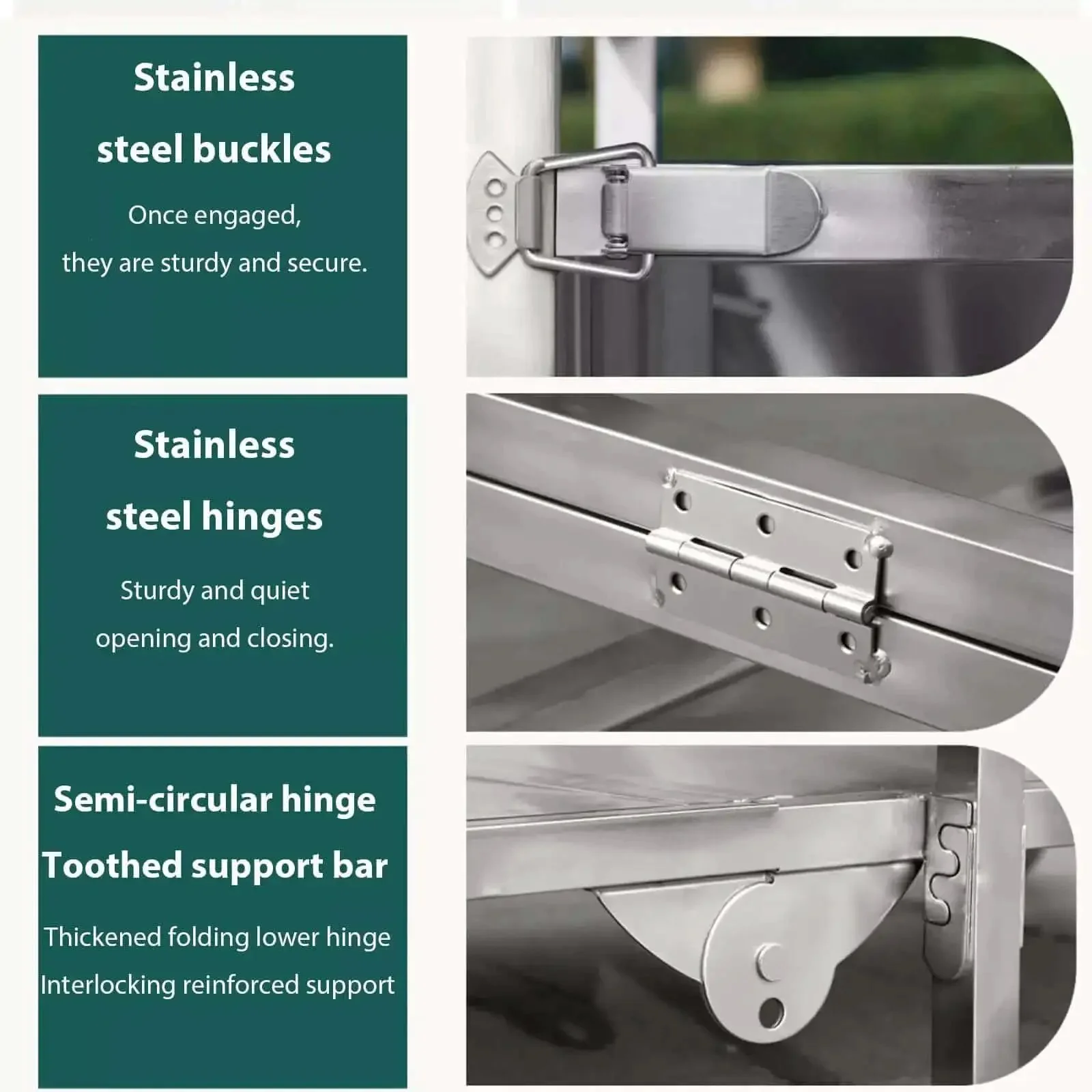 Heavy Duty Food Cart On Wheels For Street Food Markets And Events, Thickened Sheet Metal Construction With Large Storage Space And Foldable Design, Industrial Iron Market Stall With Reinforced Chain Support, Ideal For Vendors - Image 4