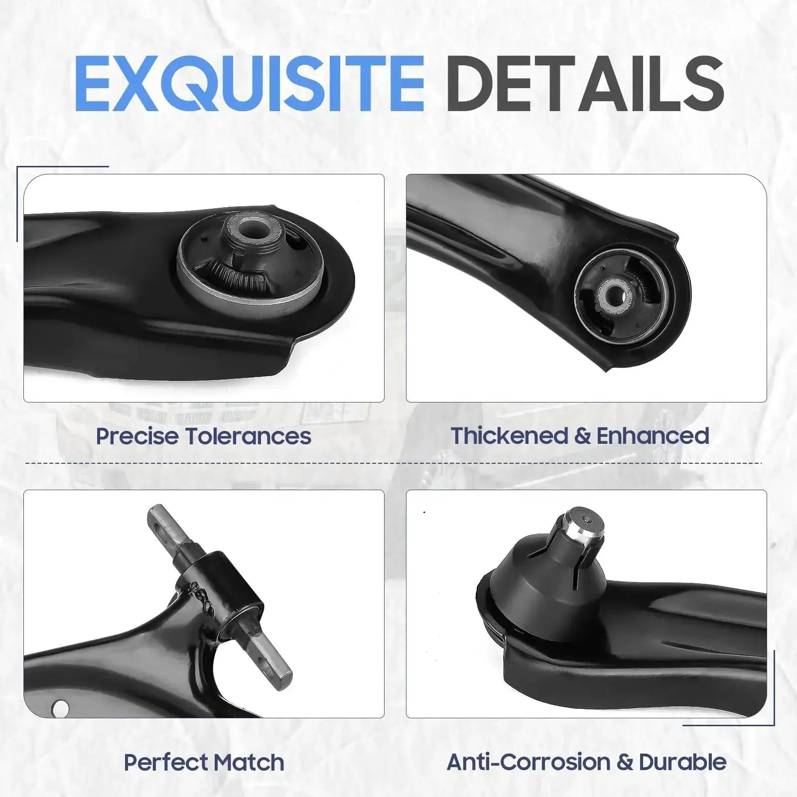 Heavy Duty Front Lower Control Arm With Ball Joint Suspension Kit Bolt On for Nissan Rogue 2.5L 2008 2009 2010 2011 2012 2013 And Rogue Select 2.5L 2014 2015 Two Piece - Image 4