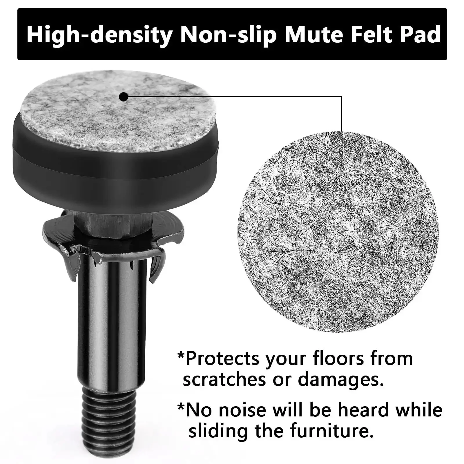 Heavy Duty Furniture Levelers With M10 Thread Adjustable Feet And T Nut Kit For Cabinets Workbenches Tables Chairs Sofas And More Large Base Supports Up To 1320 Lbs 4 Pack - Image 5