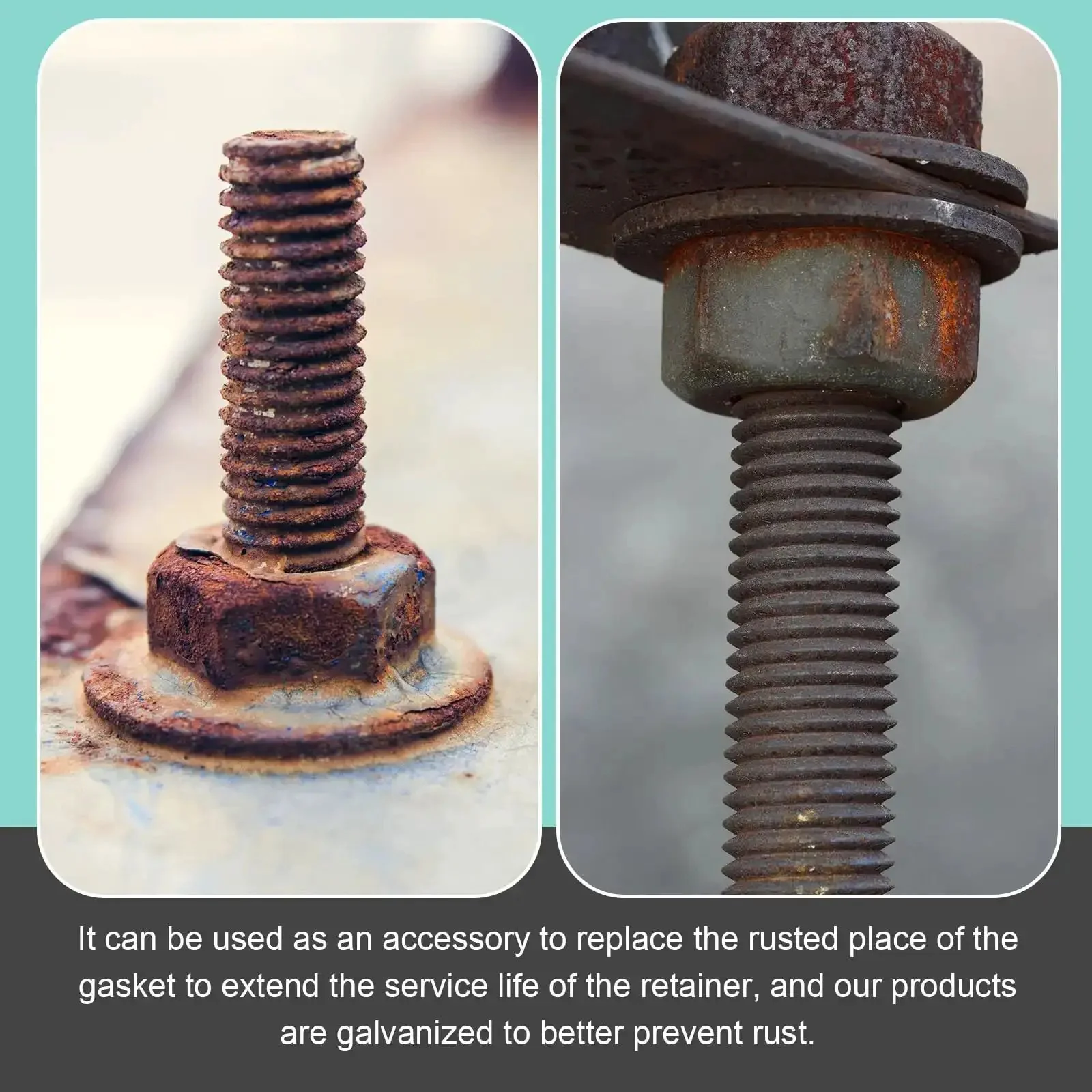 Heavy Duty Galvanized Square Washers Set Forty Pieces Inner Diameter Five Eighth Inch Outer Diameter Three By Three Inches Thickness One Eighth Inch Flat Gasket Fasteners For Construction And Industrial Equipment Anti Loosening - Image 3