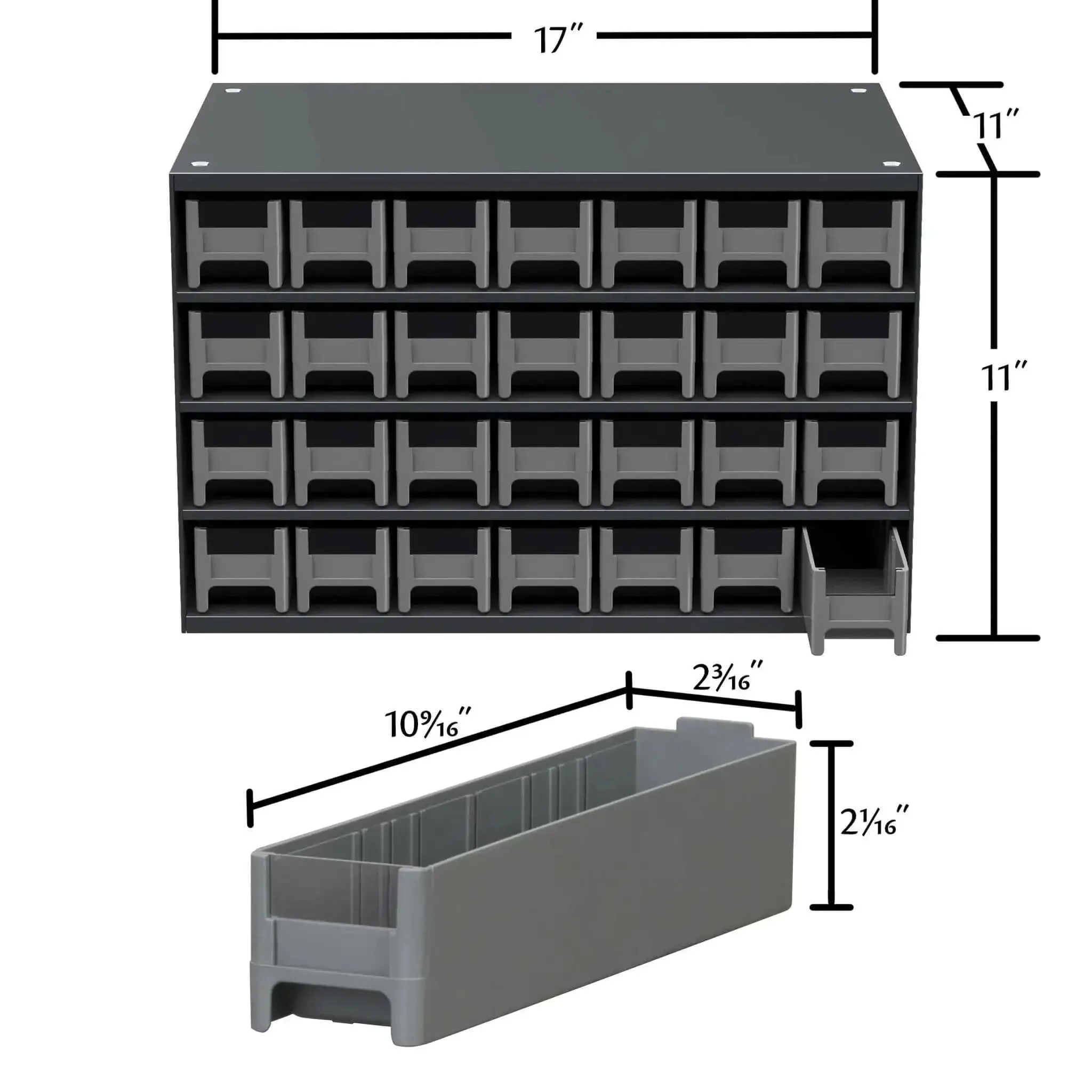 Heavy Duty Garage Storage Cabinet With 28 Drawers For Small Parts And Hardware, Built Like A Tank Steel Organizer For Nails Screws Bolts Nuts And Tools, 17 W X 11 D X 11 H, Gray - Image 7