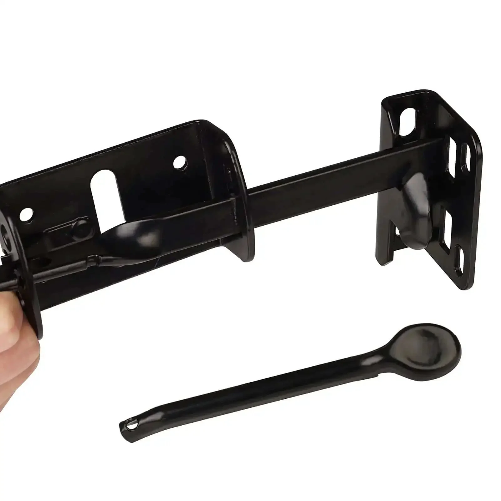 Heavy Duty Gate Latch For Wooden Fence With Self Locking Thumb Latch 8 Inch Handle Steel Black Finish Gate Kit For Wooden Fence And Swing Outdoor Gate Easy Install And Durable Hardware - Image 5