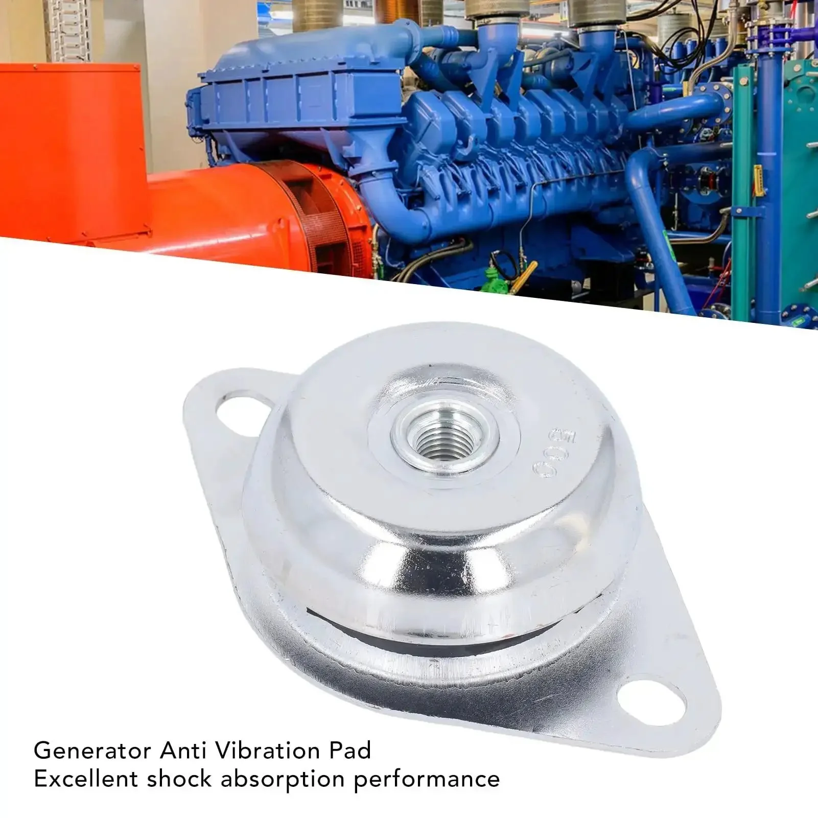 Heavy Duty Generator Anti Vibration Pad With 500Kg Load Capacity Rubber Shock Isolator For Generators Washing Machines And Exercise Equipment Stainless Steel Dampener M16 Mount Reduces Noise And Vibration For Quieter Operation - Image 8