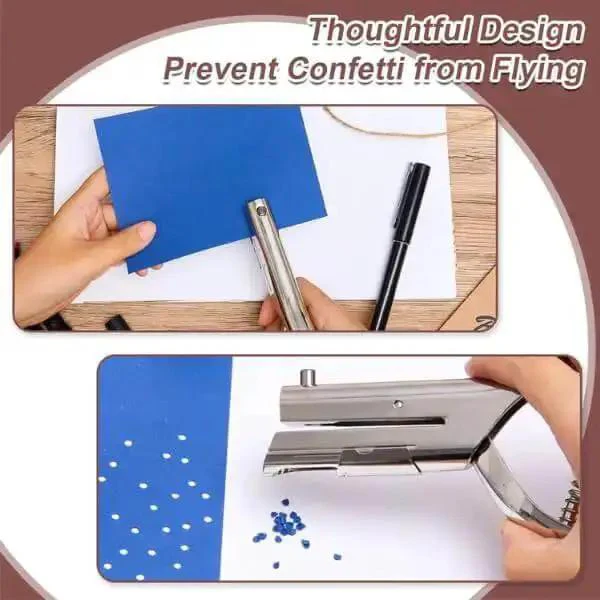 Heavy Duty Hand Held Hole Punch Built Tough With All Metal Construction, 20 Sheet Capacity, 6mm Hole Diameter, 53mm Punch Depth, Punches Aluminum Labels And Paper, Ideal For Office, School And Workshop Use - Image 8