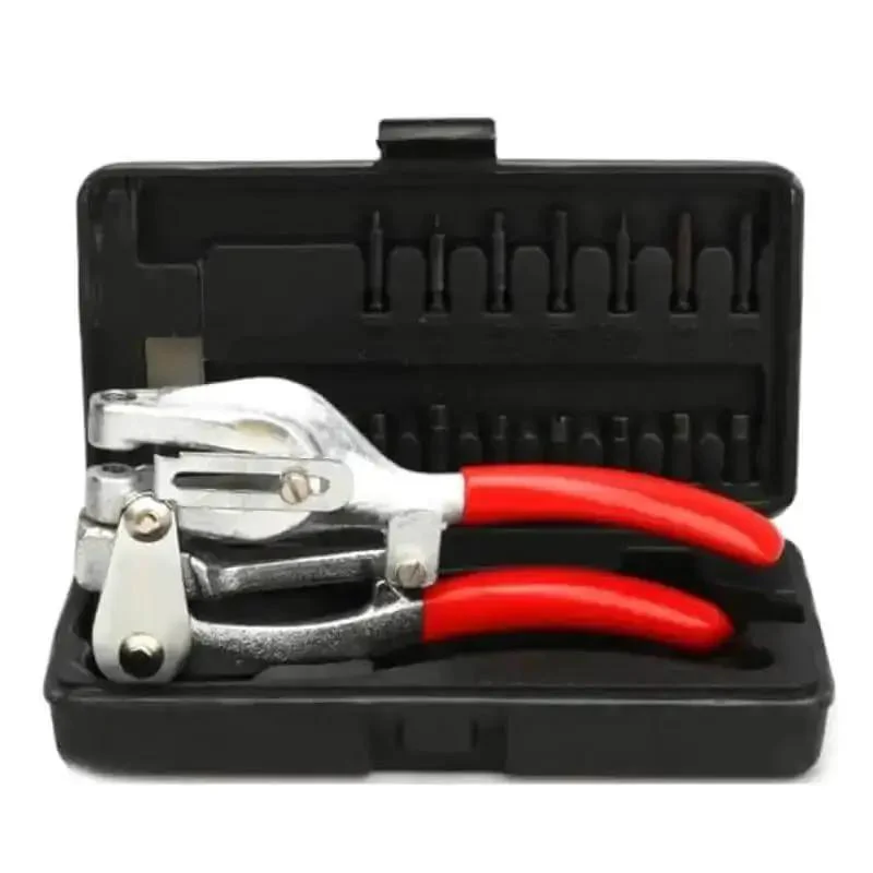 Heavy Duty Hand Held Hole Punch Kit For Sheet Metal With Power Punch Tool Pro Grade Build Multi Function Hole Punch Set For Three Thirty Second Inch To Nine Thirty Second Inch Holes In Metal Chrome Vanadium Steel Construction Durable Diy Metalworking - Image 2