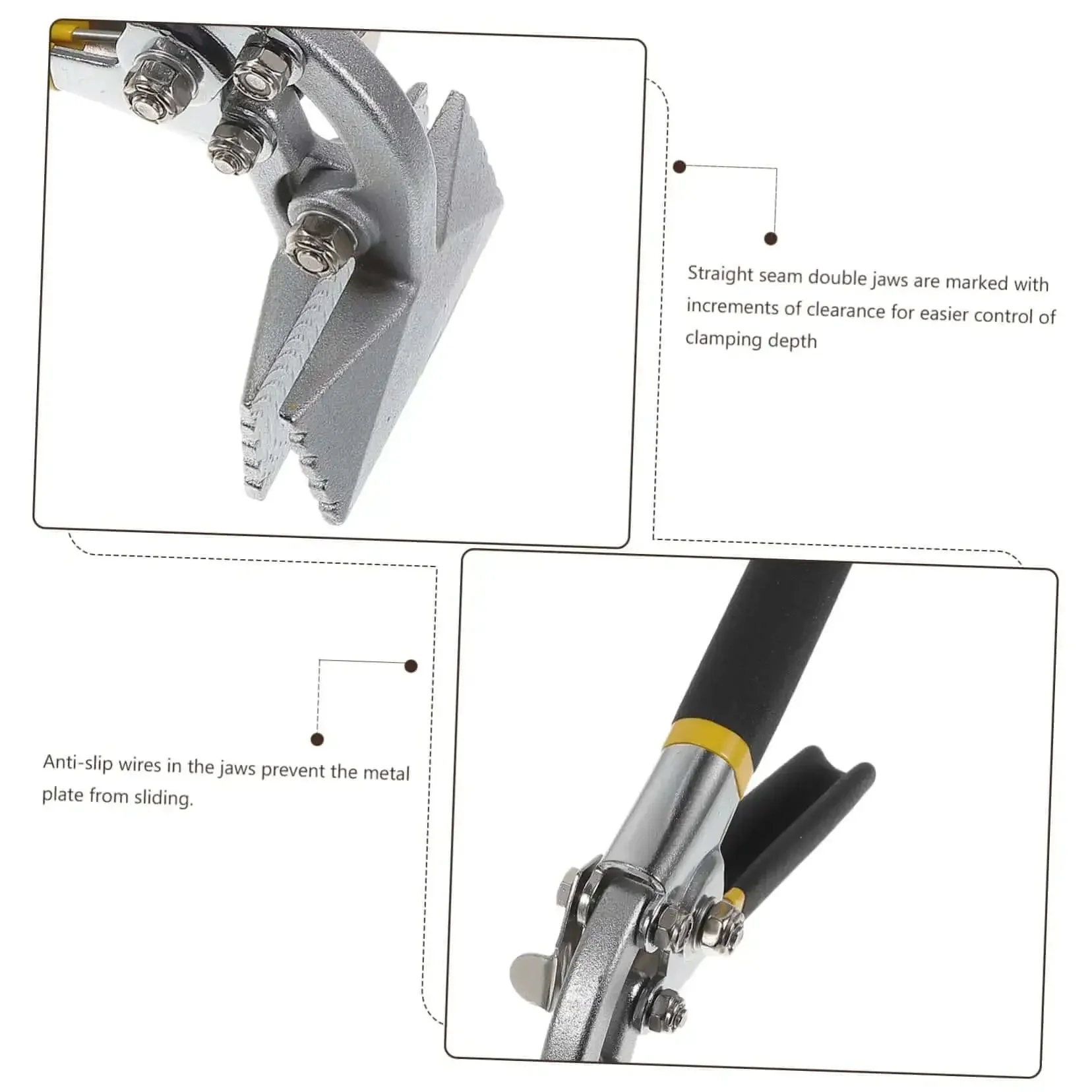 Heavy Duty Hand Seamer Pliers For Metal Bending And Sheet Flattening With Tight Clamp Technology Locking Handle And Lightweight Design For Tight Spaces Perfect For 150 And 75 Series Light Steel Keels - Image 4