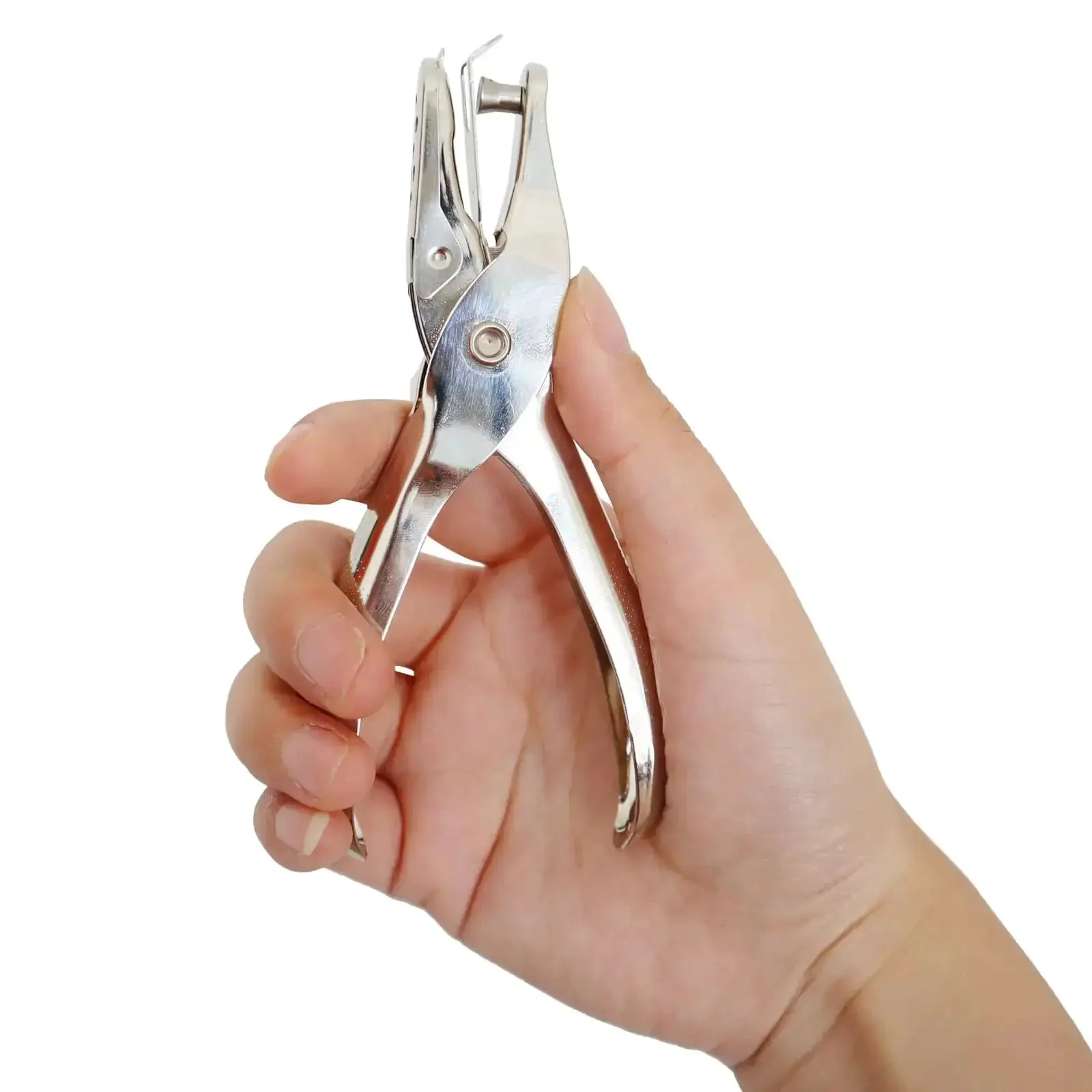 Heavy Duty Handheld Paper Hole Punch For Crafters, Dual Size One Hole Puncher With One Eighth And One Quarter Inch Options, Full Metal Build, Ergonomic Grip, Punches Up To Five Sheets, Perfect For Cards, Scrapbooks, And DIY Paper Projects - Image 2