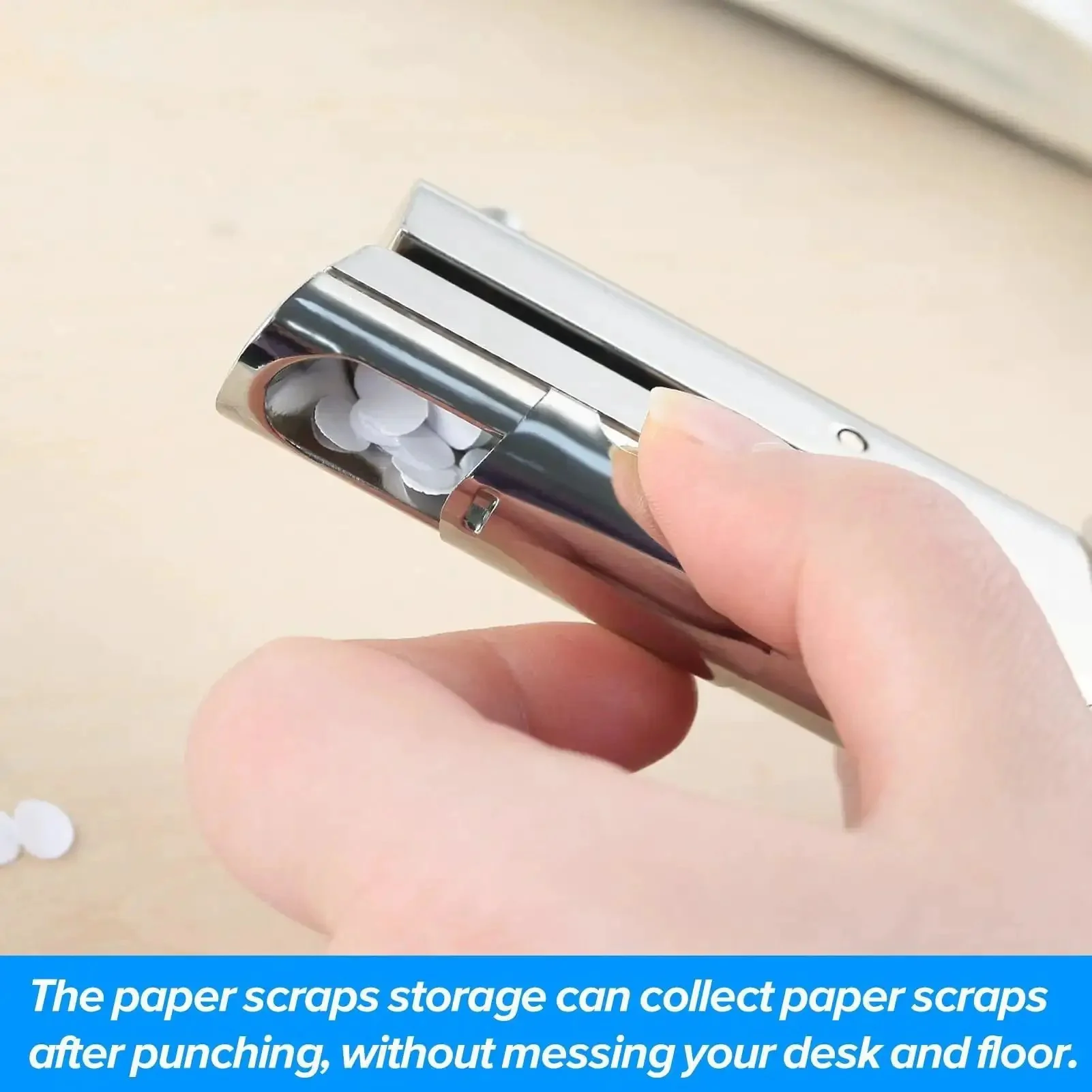 Heavy Duty Handheld Single Hole Punch For Paper Card Plastic PVC And Cardstock Long Reach Pro Grade Hole Puncher For Badges Tags And Scrapbooks Ideal For DIY Projects And Crafting - Image 4