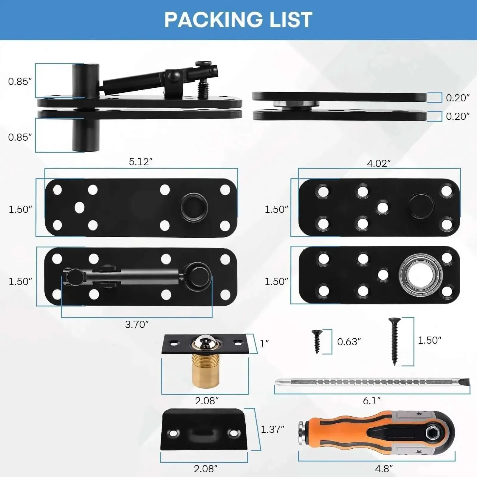 Heavy Duty Hidden Door Hinge For Wood Secret Door Hardware 360 Degree Rotating Concealed Hinge For Wooden Doors Built Tough Durable Steel Construction Low Profile Design Smooth Operation Ideal For Hidden Access And Secret Entry - Image 3