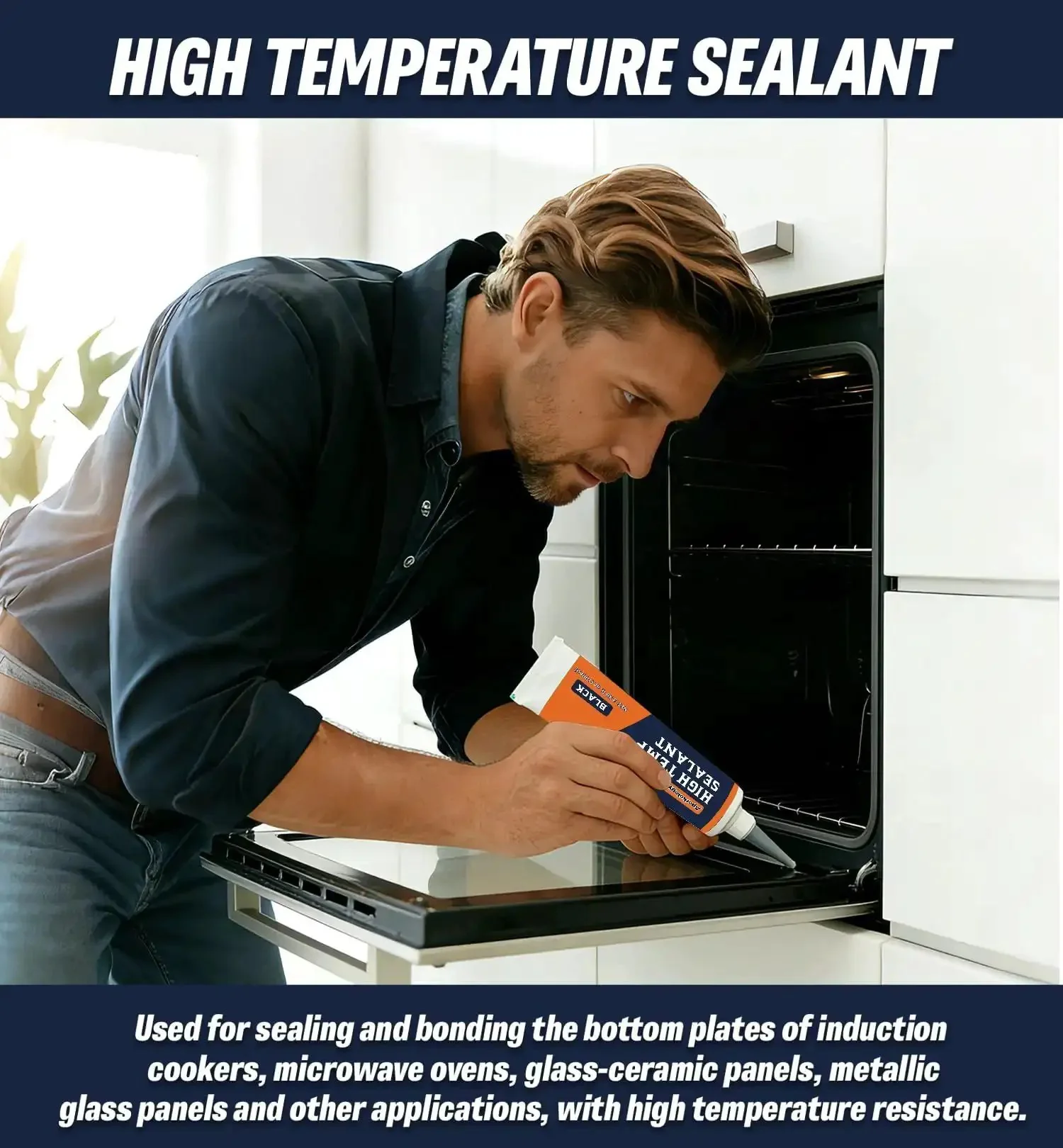 Heavy-Duty High Temperature Silicone Sealant For Ovens And Appliances, Boss Level Heat Resistant Glue That Quick Cures, Waterproof And Insulation Safe For Microwave Ovens, Glass Panels And Microcrystalline Surfaces, 3.38 Fl Oz (100 Ml) - Image 3