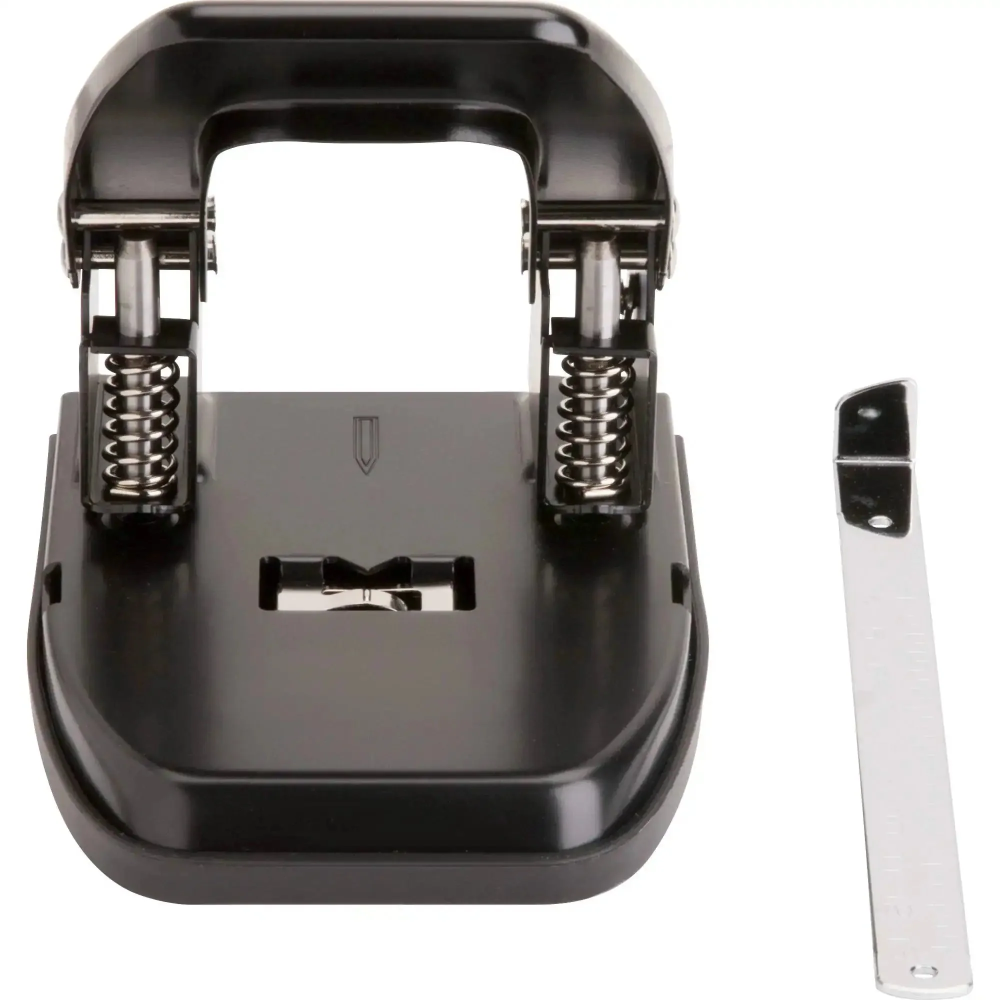 Heavy Duty Hole Punch For Office Use, A Real Workhorse That Puts Down Up To 30 Sheets With Centering Guide For Precise Alignment, All Steel Construction, Non Slip Rubber Base, Removable Chip Tray For Easy Cleanup, Black Small Model - Image 4