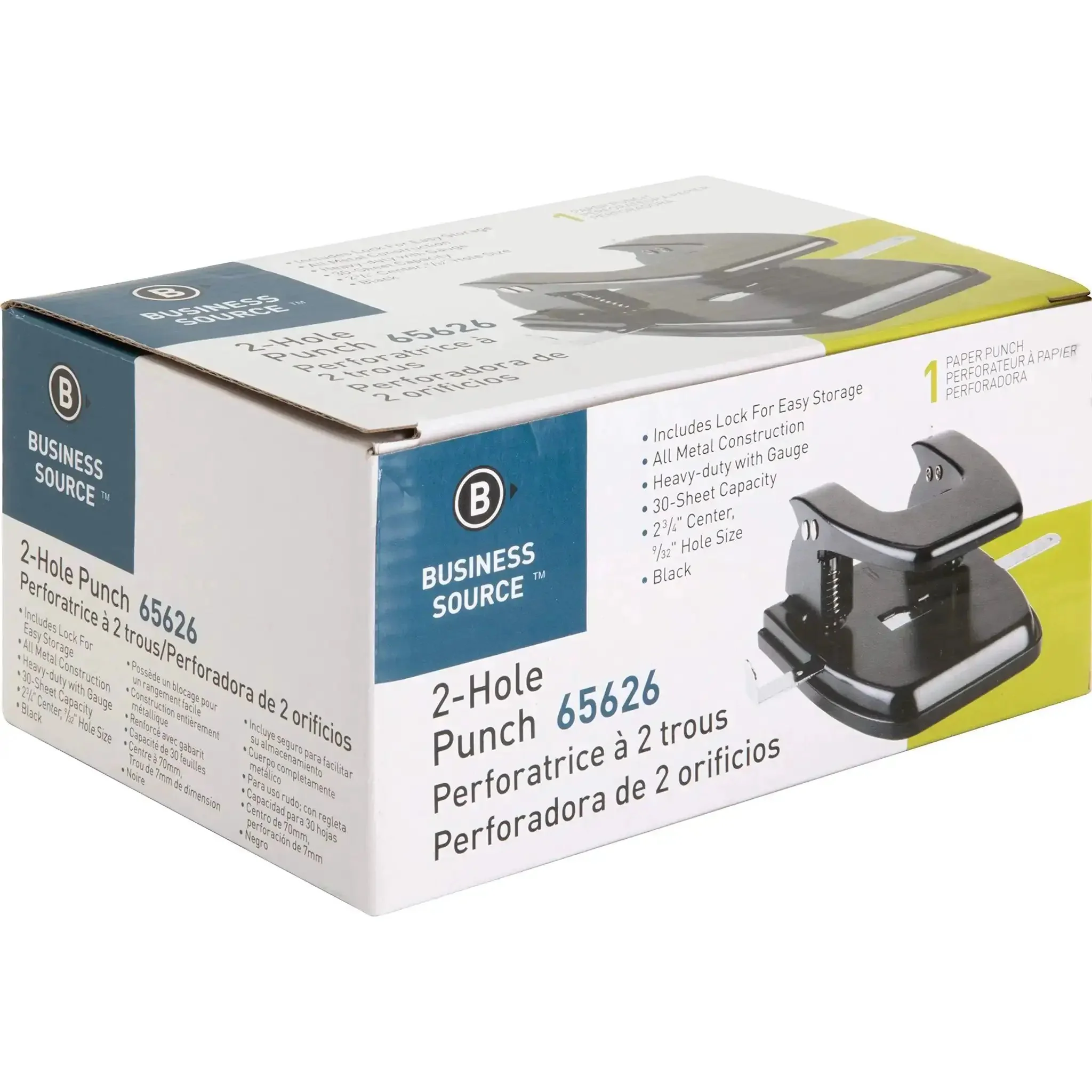Heavy Duty Hole Punch For Office Use, A Real Workhorse That Puts Down Up To 30 Sheets With Centering Guide For Precise Alignment, All Steel Construction, Non Slip Rubber Base, Removable Chip Tray For Easy Cleanup, Black Small Model - Image 5