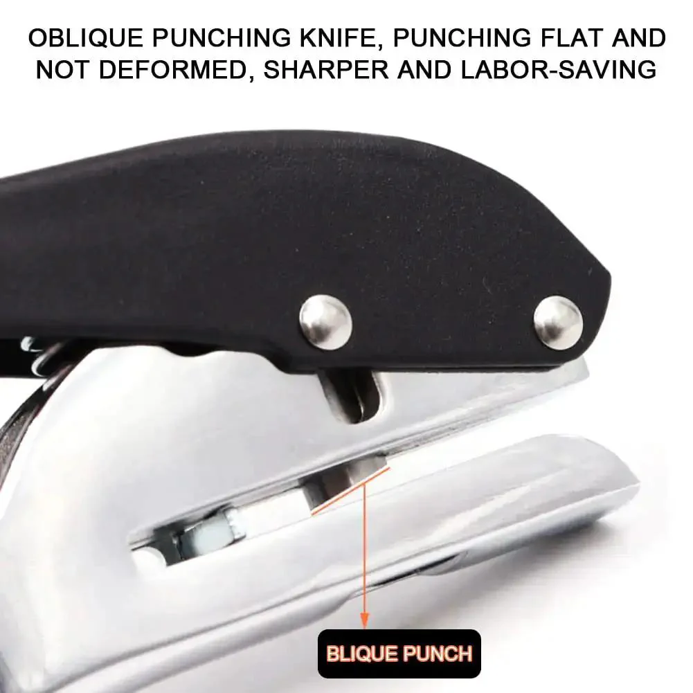 Heavy Duty Hole Punch Set Five Sixteenth Inch Eight Millimeter With Countersink Drill, Single Hand Held Long Hole Punch For Paper Card Plastic Cardboard, Punches Up To Twenty Sheets Of A4, Durable Steel Construction - Image 5