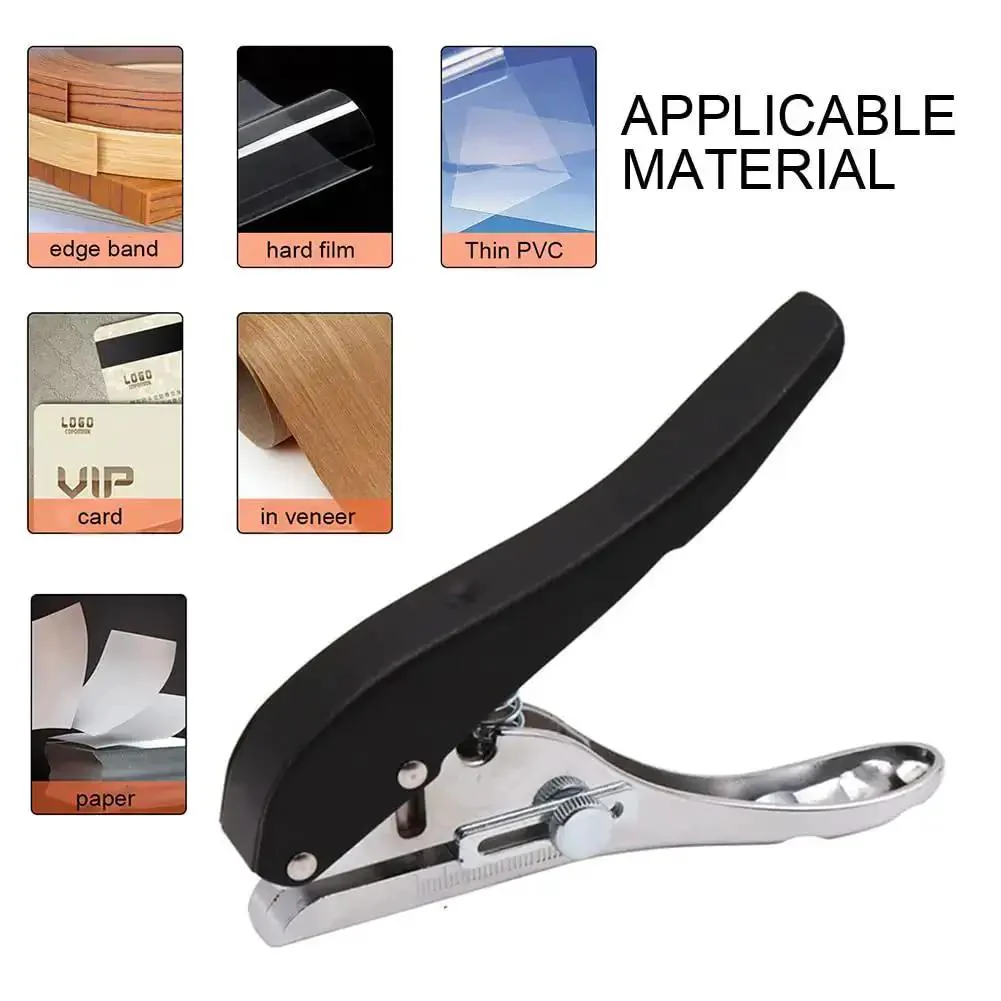 Heavy Duty Hole Punch Set Five Sixteenth Inch Eight Millimeter With Countersink Drill, Single Hand Held Long Hole Punch For Paper Card Plastic Cardboard, Punches Up To Twenty Sheets Of A4, Durable Steel Construction - Image 7
