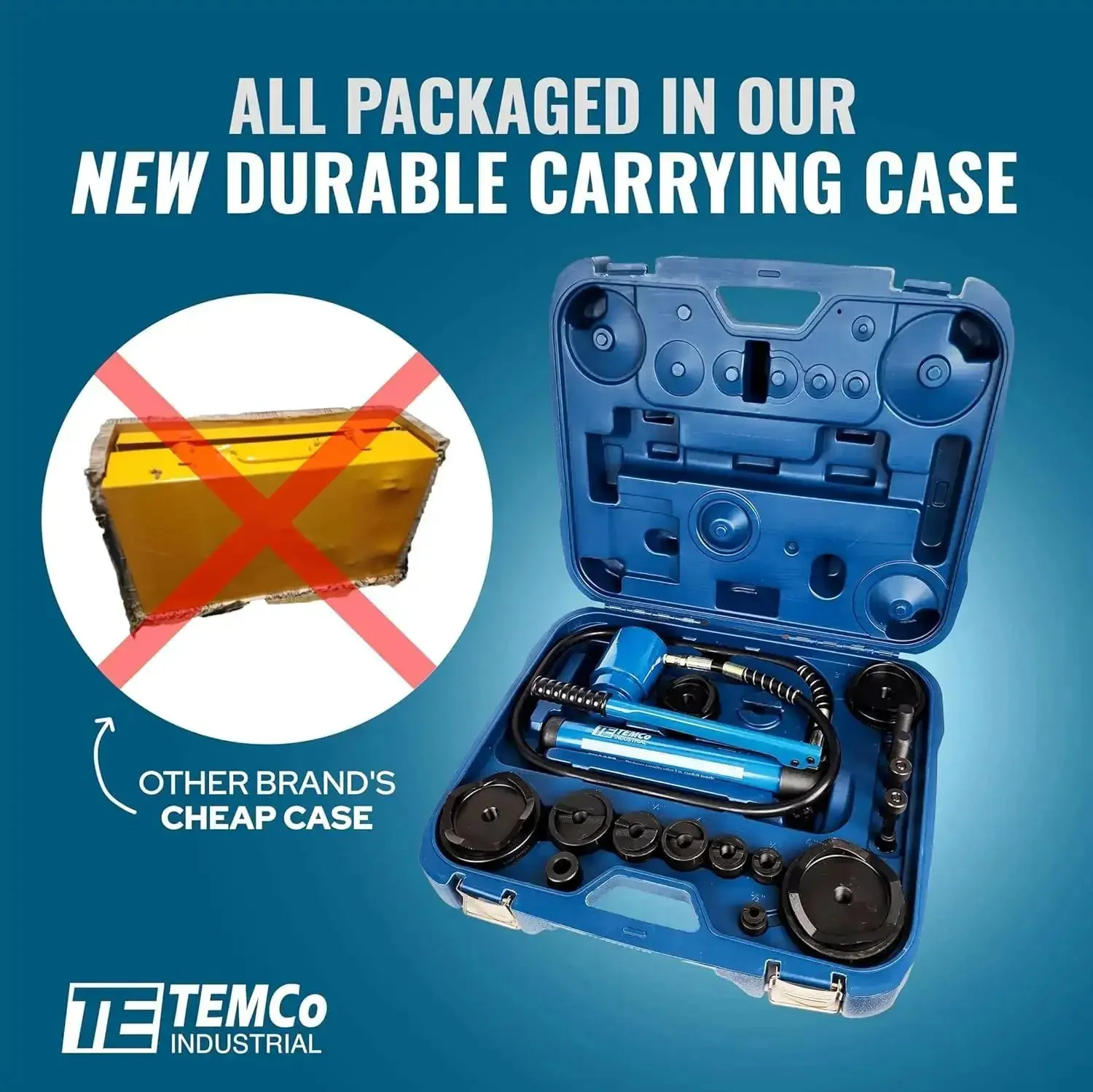 Heavy Duty Hydraulic Knockout Punch Kit for Electrical Conduit Holes, 4 Inch Size, 13 Ton Power, 10 Die Set With Laser Alignment, Compatible With Greenlee Tools, 3/4-16 And 3/8-23, Pro Grade KO Tool, 5 Year Warranty - Image 5