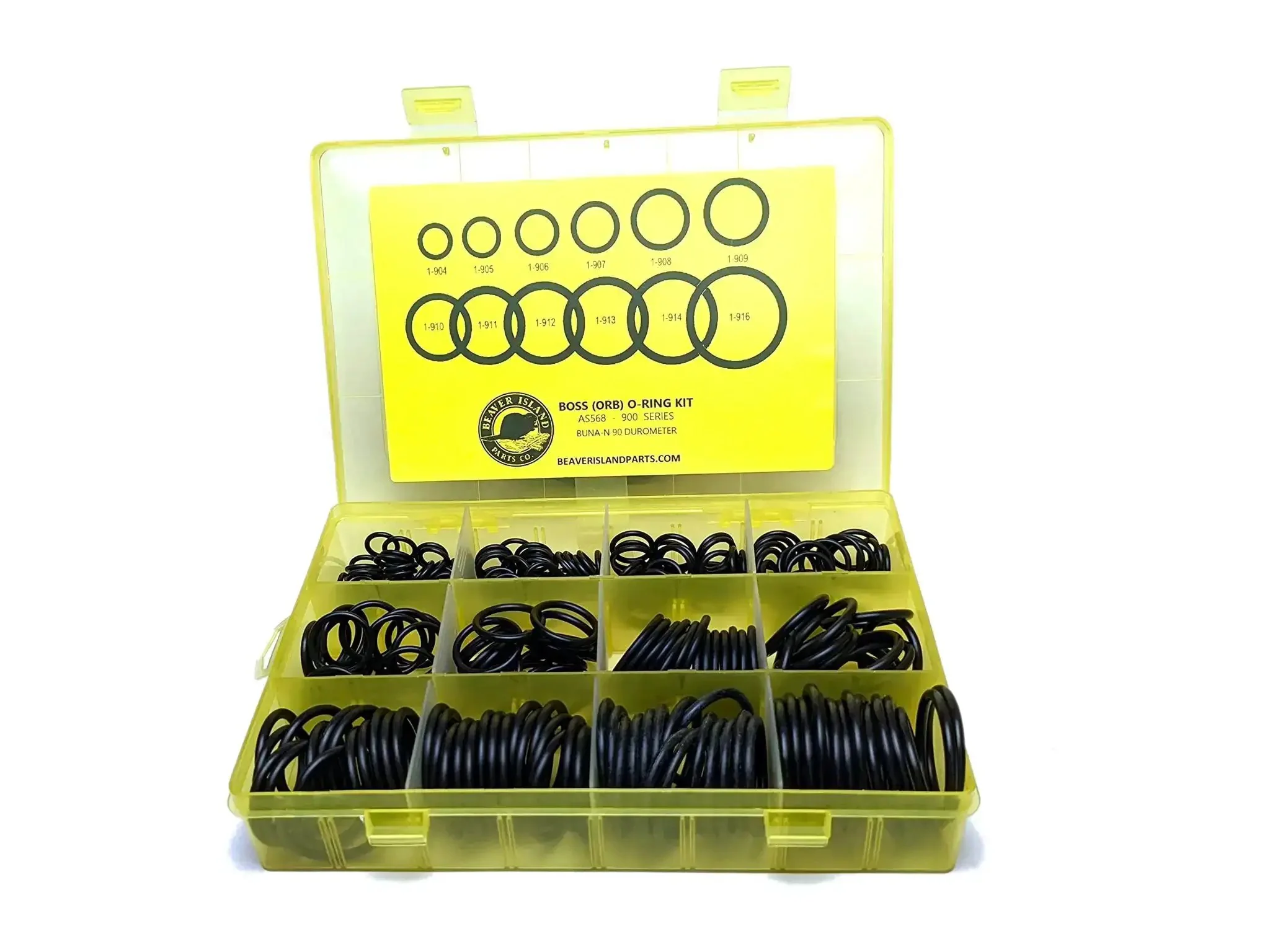 Heavy Duty Hydraulic O Rings Kit With ORB Fittings, 245 Piece Set, 12 Common Sizes, SAE 900 Series Buna N 90 Durometer O Rings, Oil Resistant, Weather and Tear Resistant, Built Tough, Heat Resistant Up To 212F - Image 9