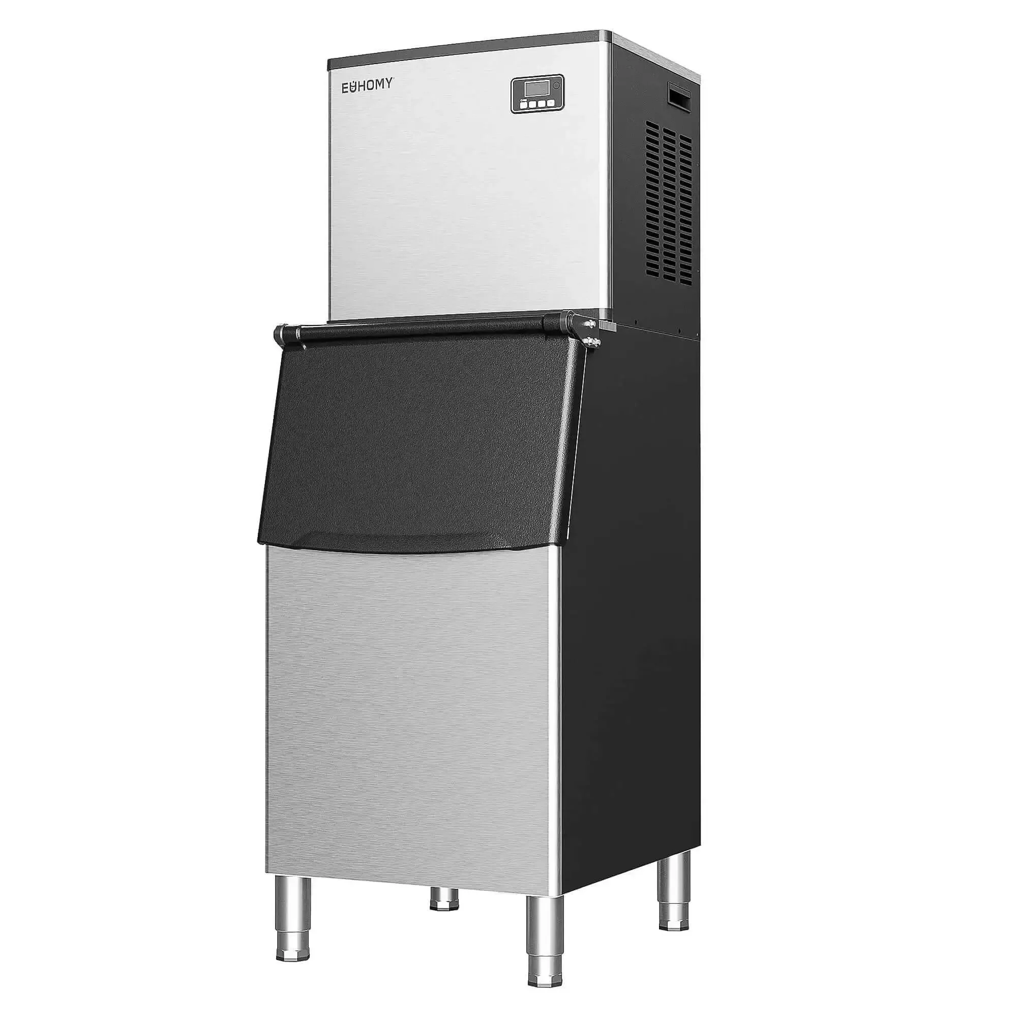 Heavy-Duty Industrial Ice Maker Machine With 450 Lbs Per 24 Hours Output And 250 Lbs Storage Bin ETL Certified Stainless Steel Clear Ice Maker For Bar Cafe Restaurant