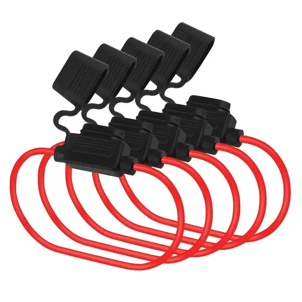 Heavy Duty Inline Fuse Holder Kit For Mini Blade Fuses, 14 Gauge Wire, 20 Pack, ATM APM Blade Fuse Compatible, Automotive Use With Weatherproof Cover, Dirt And Water Protection, Easy Install - Image 3