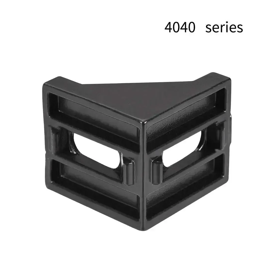 Heavy Duty Inside Corner Bracket Gusset for 4040 Aluminum Extrusion, 40x40mm, 4 Pack Black, Built Tough for DIY Furniture and Cabinet Reinforcement on Tables, Shelves, Racks, and Outdoor Projects - Image 2